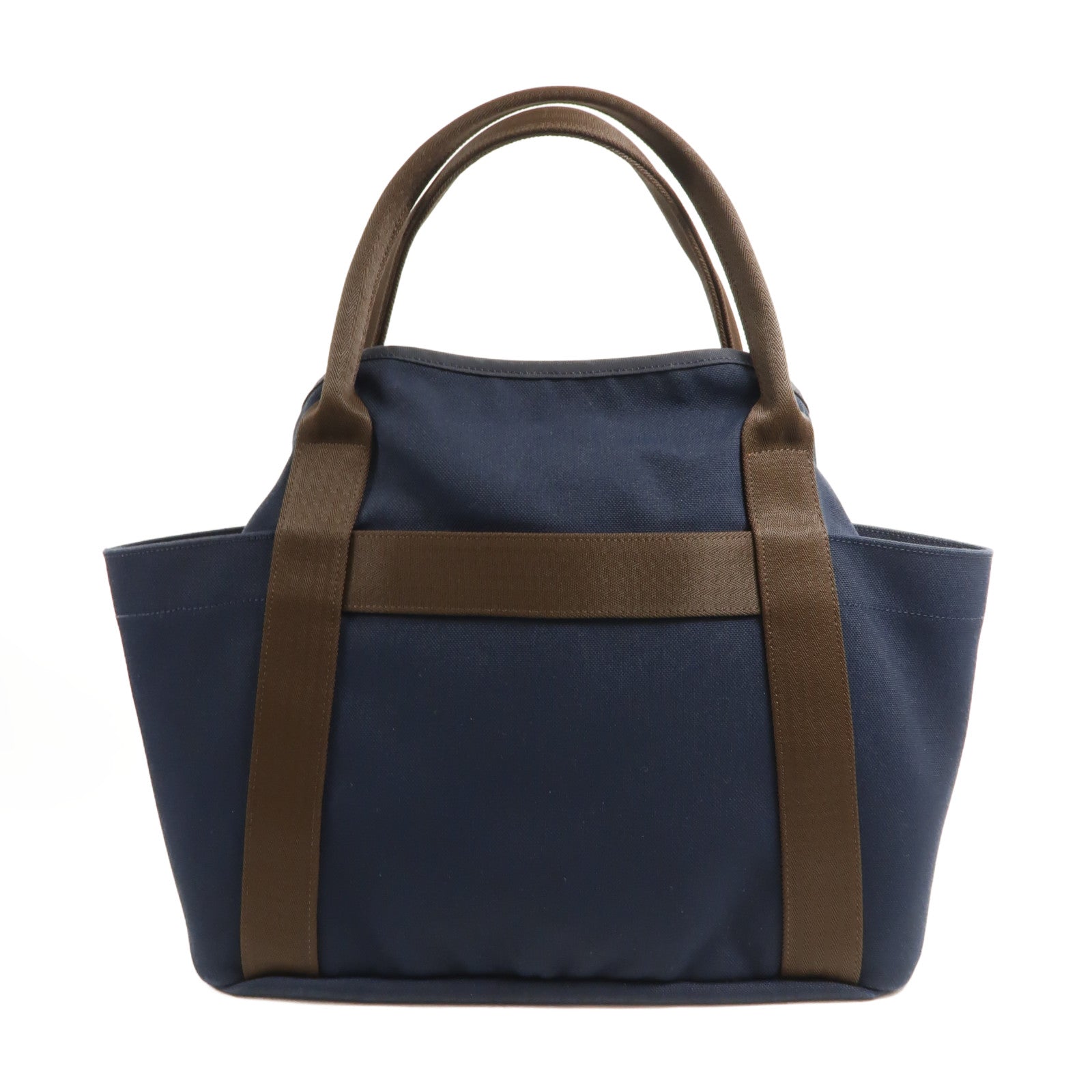HERMES 帆布Grooming Bag手挽肩背兩用袋Blue Navy/Feu