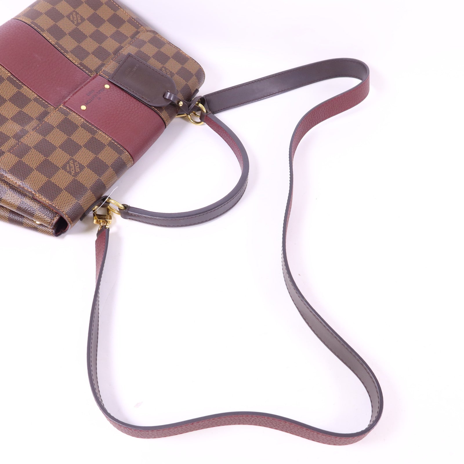 LOUIS VUITTON Damier Bond Street Magnolia金扣手挽肩背兩用袋