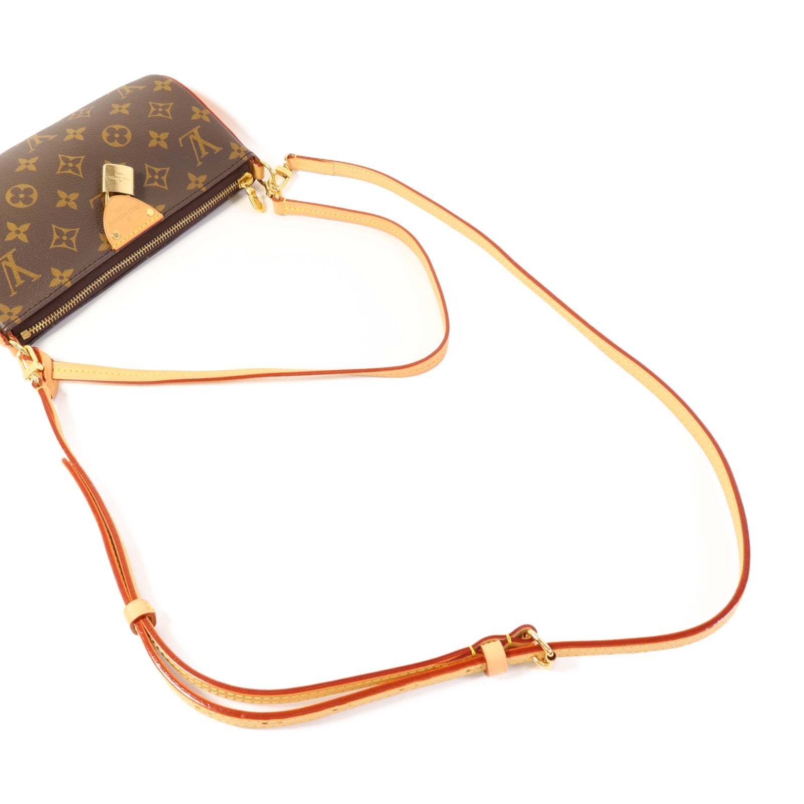 LOUIS VUITTON Monogram Pochette Tirette Bag金扣手挽肩背兩用袋