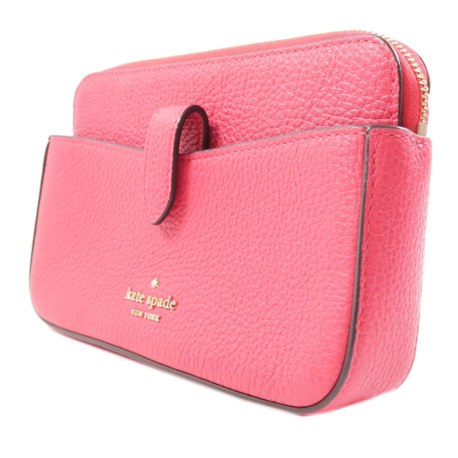 Kate Spade 牛皮皮革Shoulder Bag金扣肩背袋粉紅色