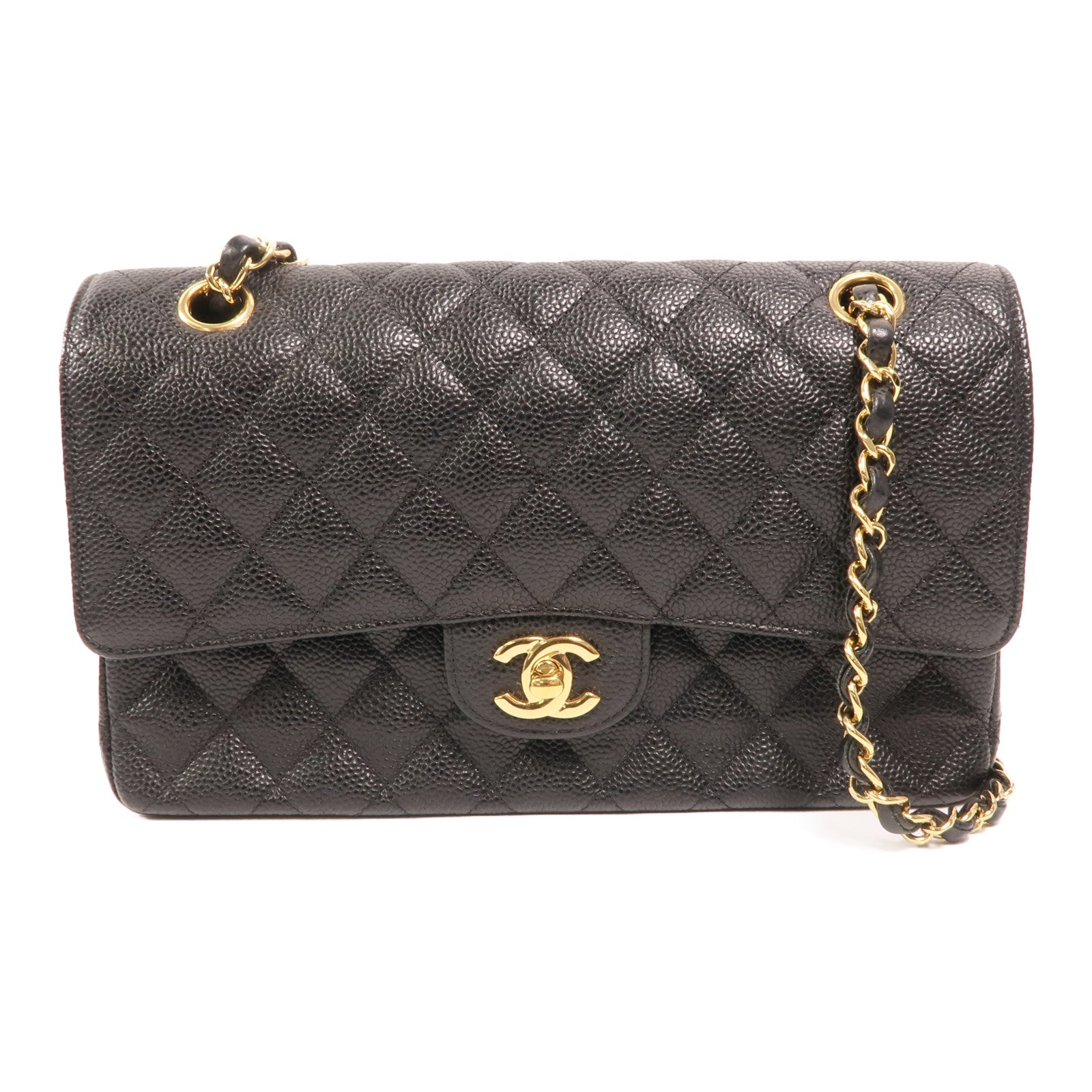 CHANEL 牛皮皮革Classic 25金扣鏈帶肩背袋