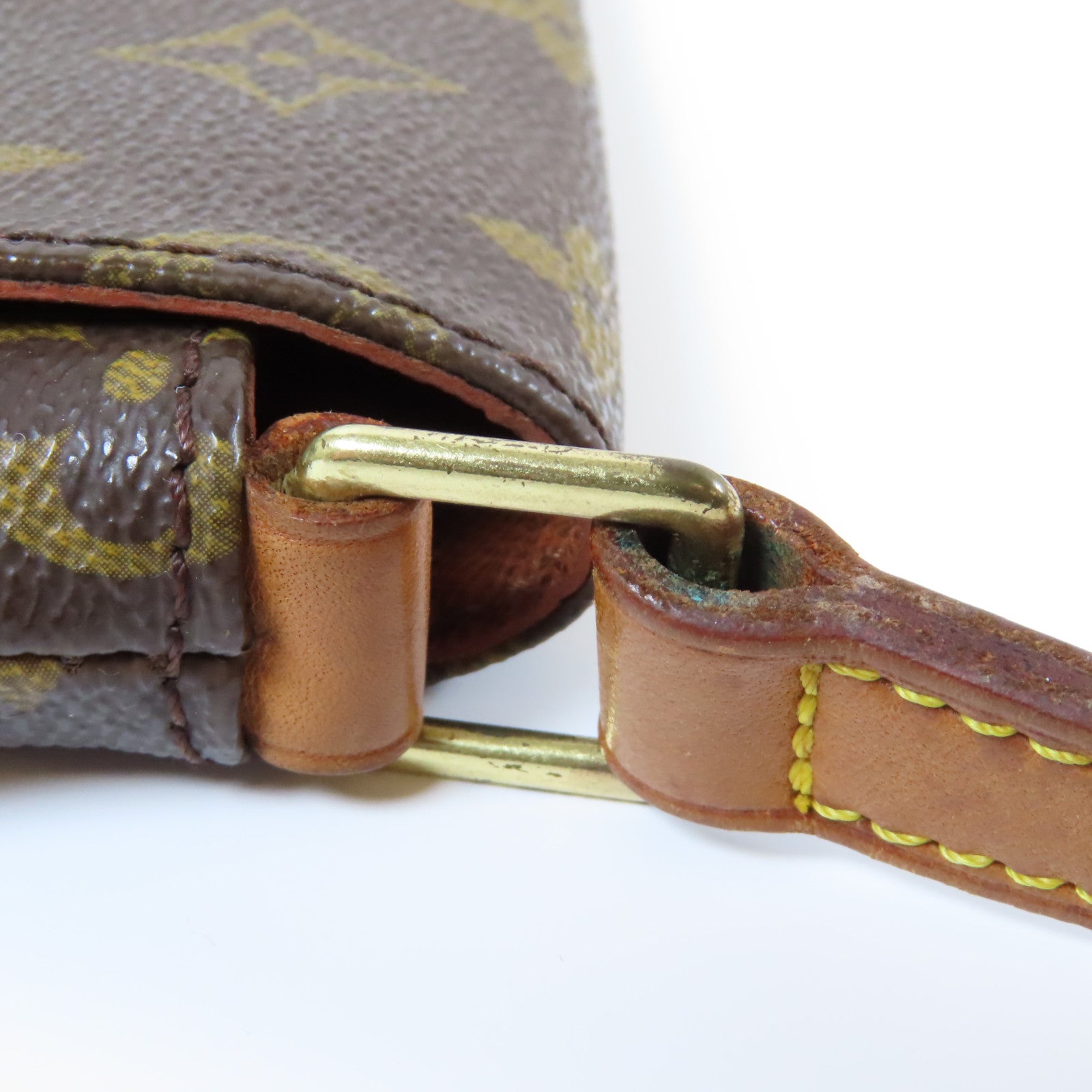 LOUIS VUITTON Monogram Musette Tango金扣肩背袋啡色