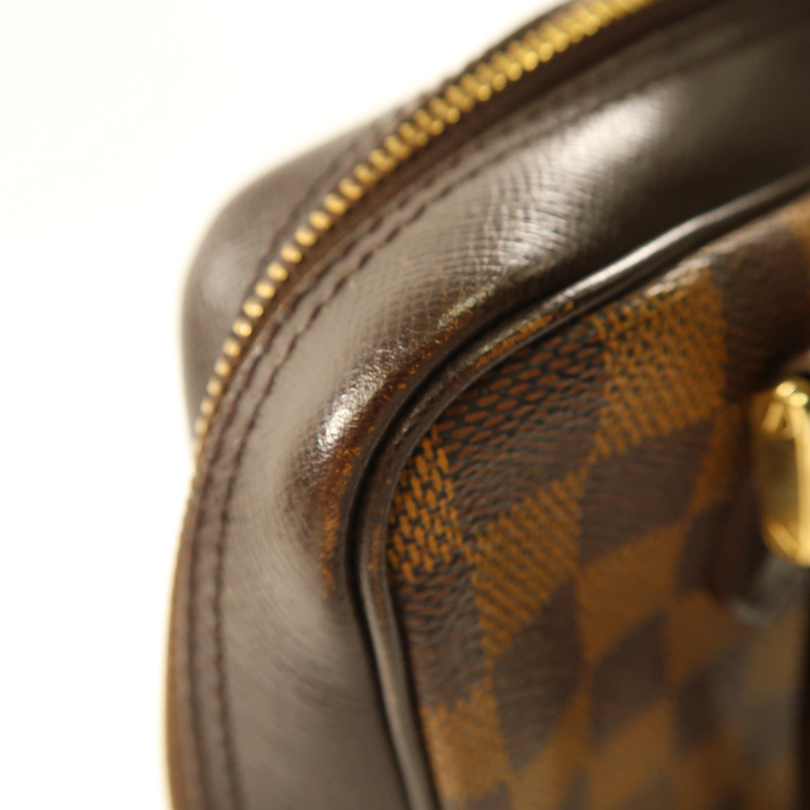 LOUIS VUITTON 【激減優惠】Damier Brera金扣手挽袋啡色