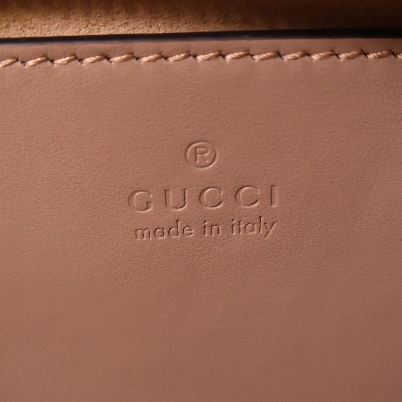 GUCCI GHW GG Marmont Shoulder Bag 447632 DTD1T Calfskin Leather Pink Beige