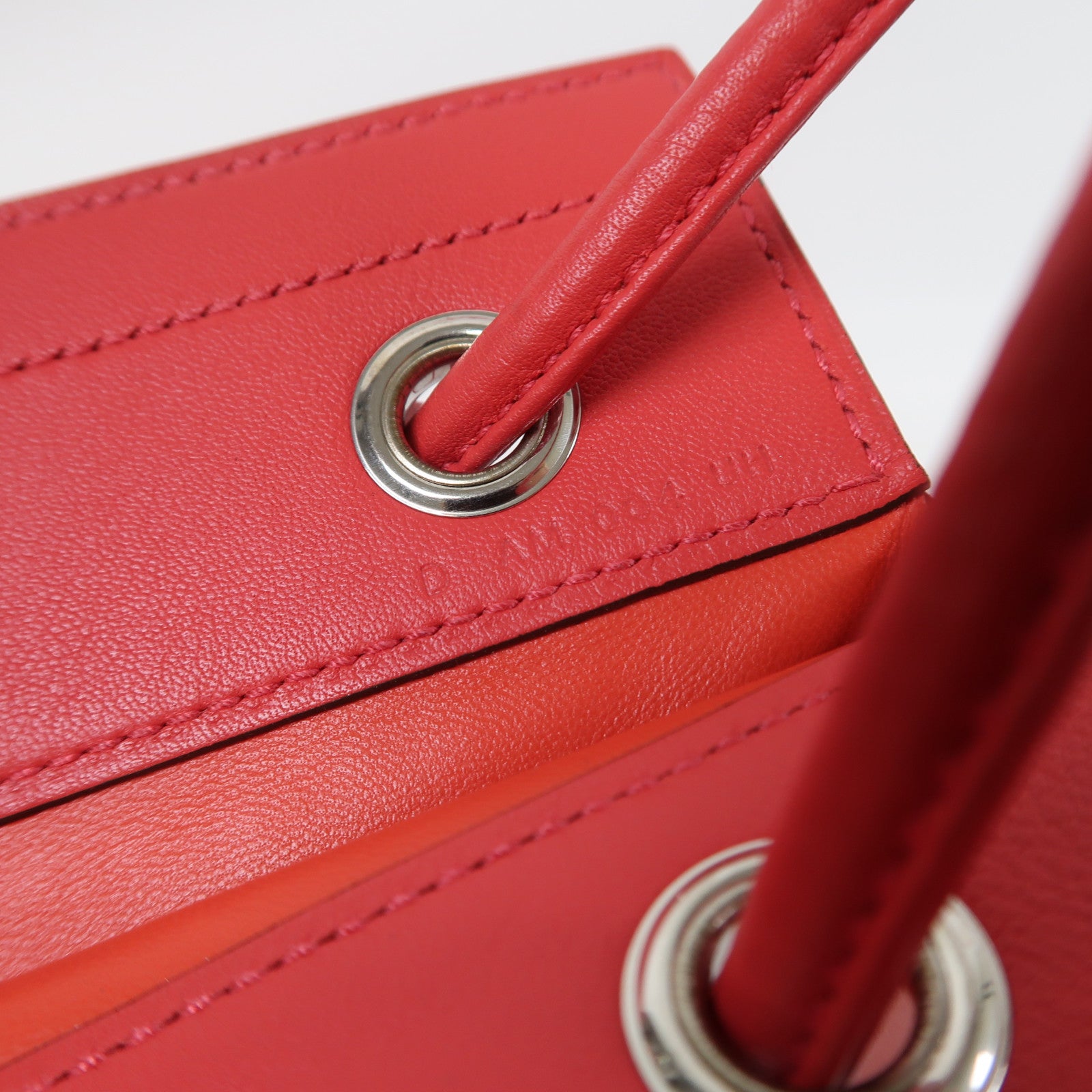 HERMES Swift皮革Aline Mini銀扣肩背袋印度紅色