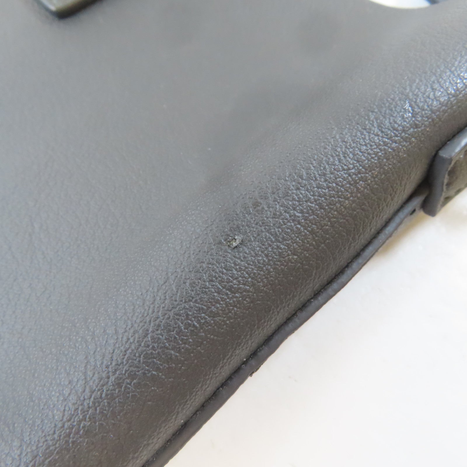 SAINT LAURENT 牛皮皮革Shopping Saint Laurent Toy In Leather金扣手挽肩背兩用袋灰色