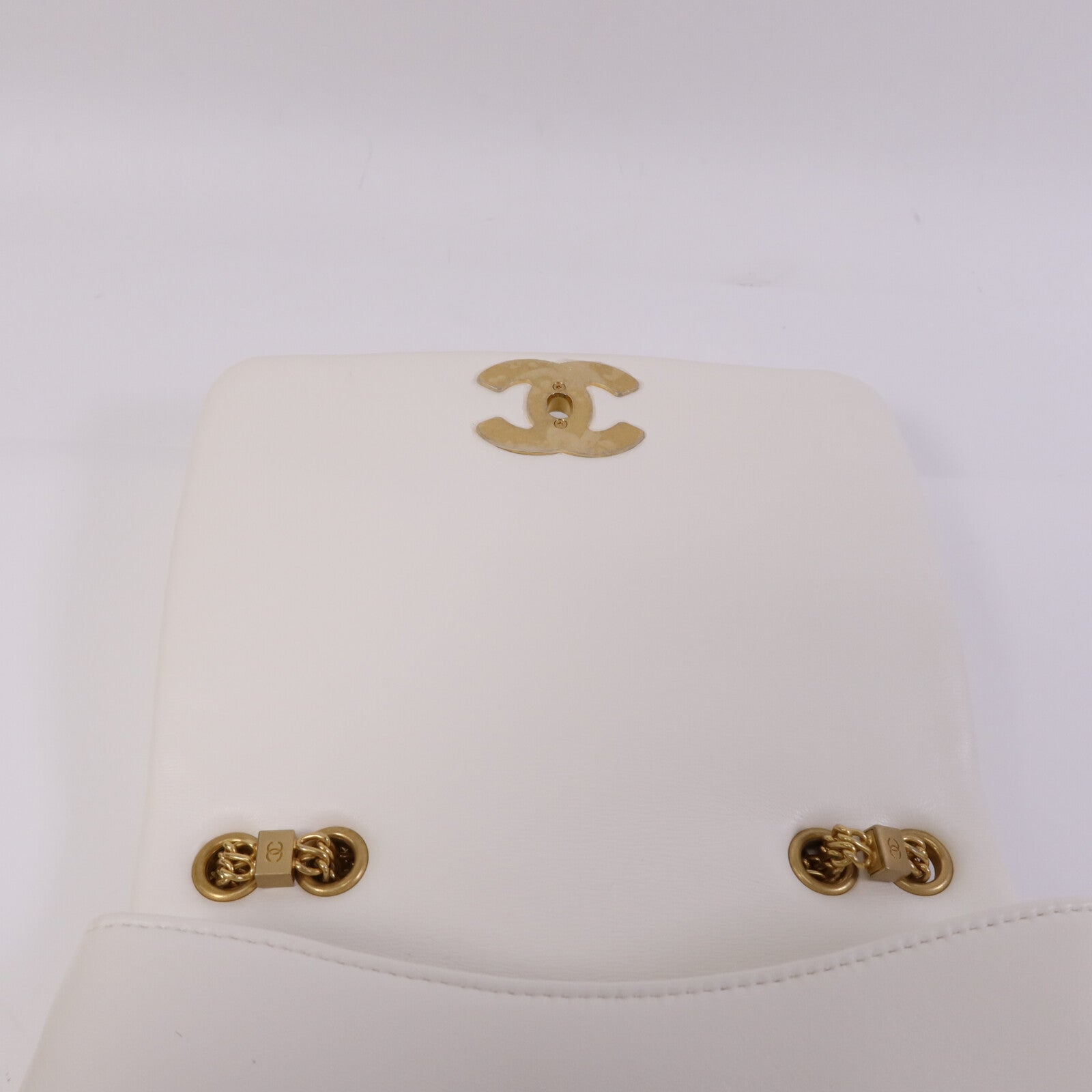 CHANEL 牛皮皮革Chain Shoulder Bag 金扣鏈帶肩背袋