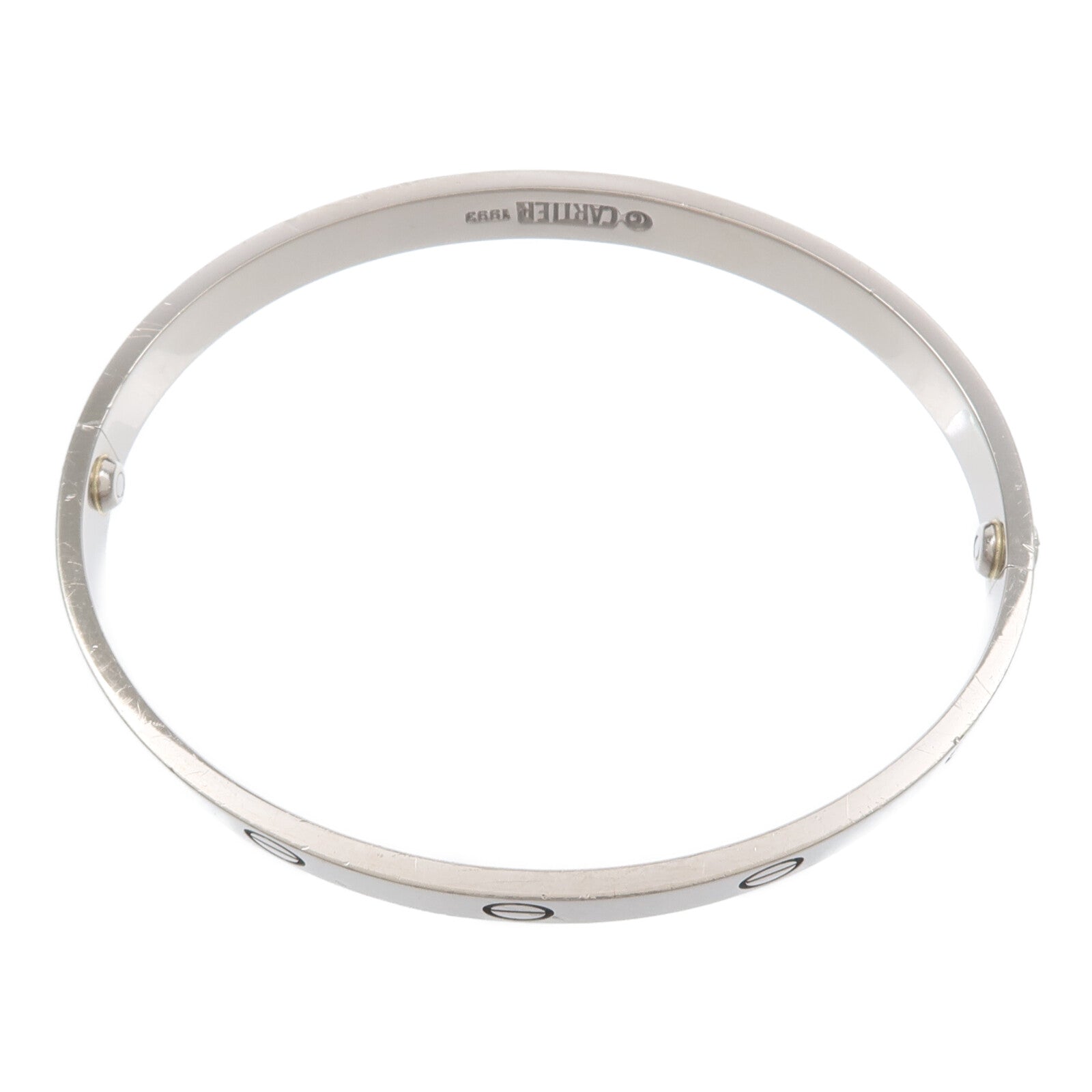CARTIER 18K白金Love Bracelet手鐲