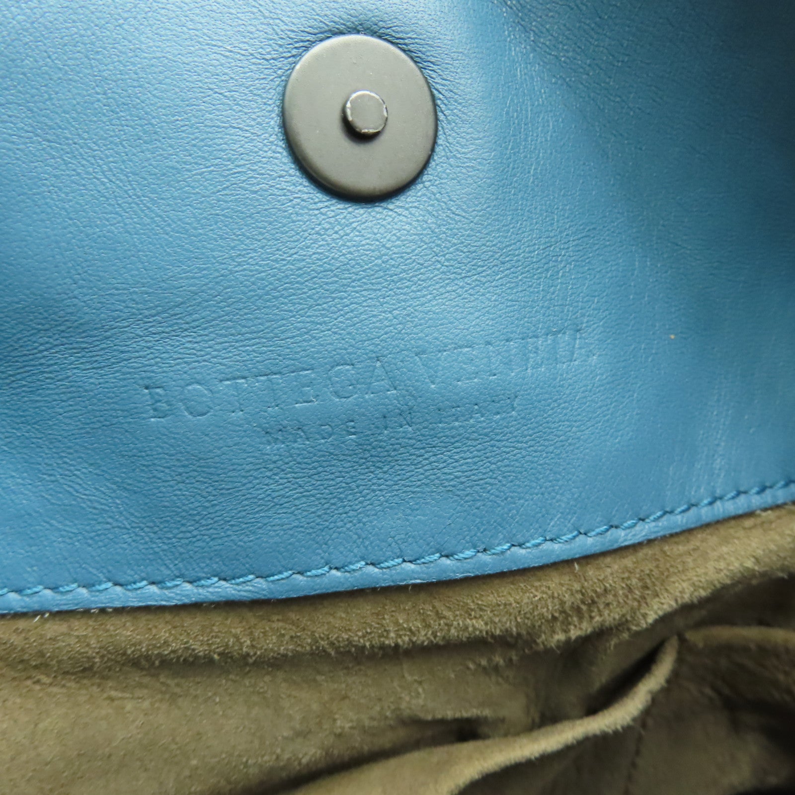 BOTTEGA VENETA 【清倉大減價】羊皮皮革Shoulder Bag鏈帶肩背袋藍色