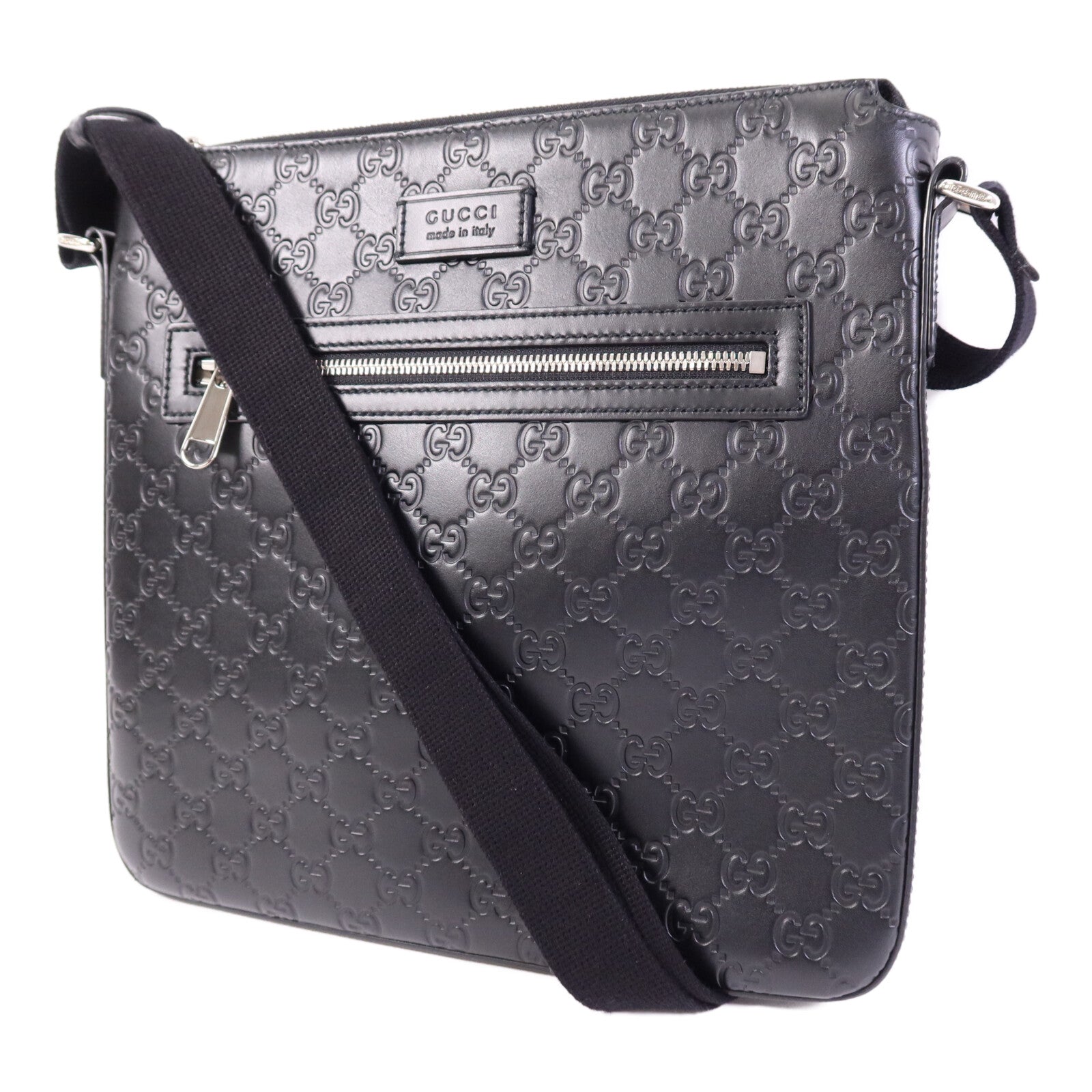 GUCCI 牛皮皮革Shoulder Bag銀扣肩背袋