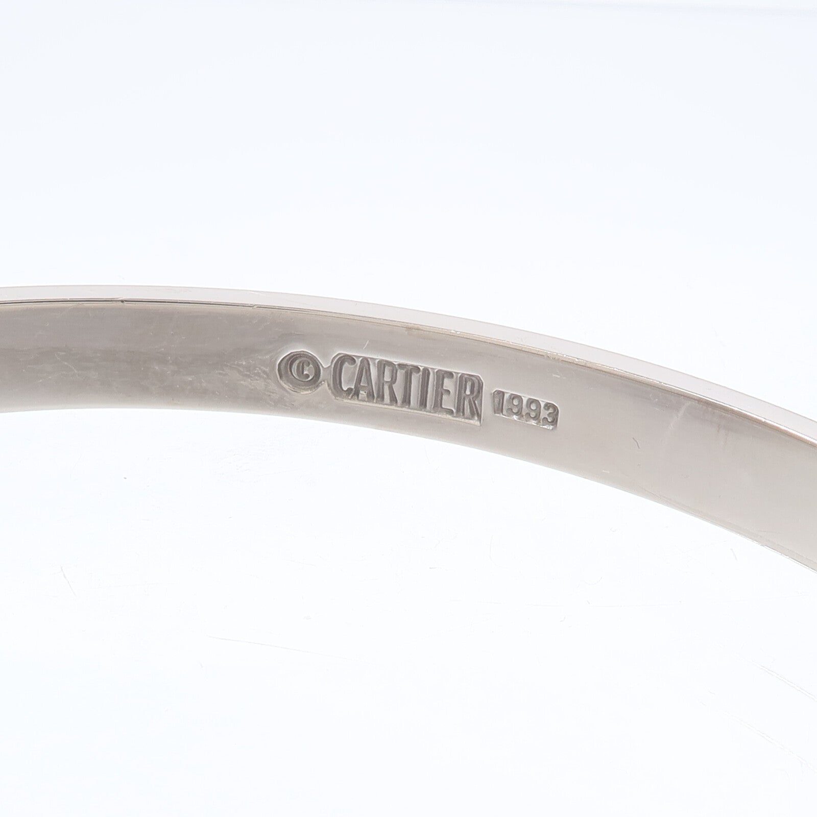 CARTIER 18K白金Love Bracelet手鐲