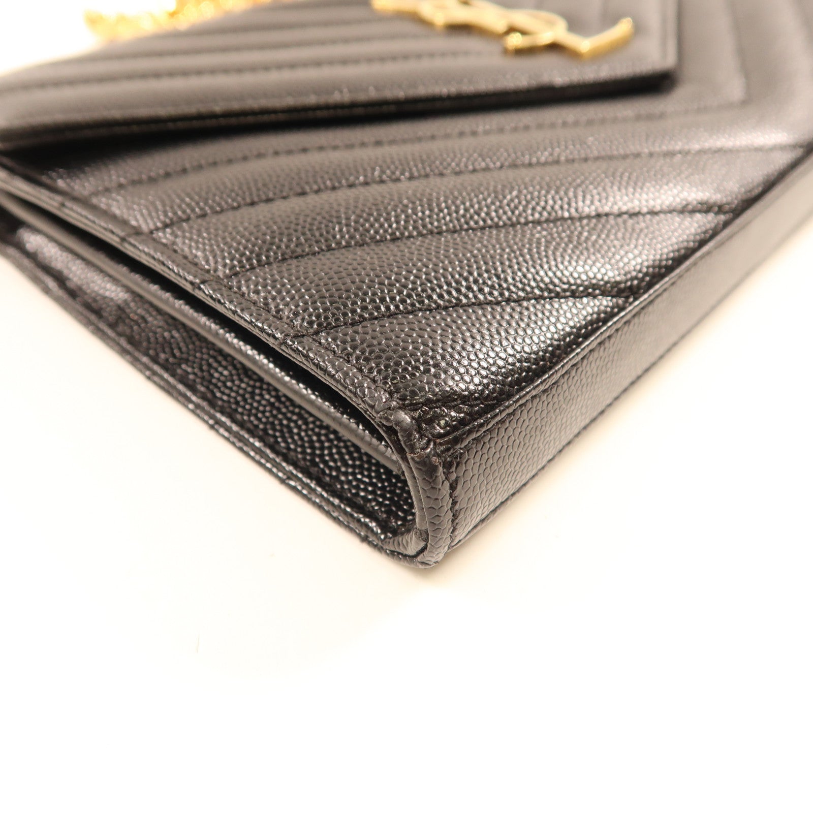 SAINT LAURENT 牛皮皮革Chain Shoulder金扣鏈帶肩背袋