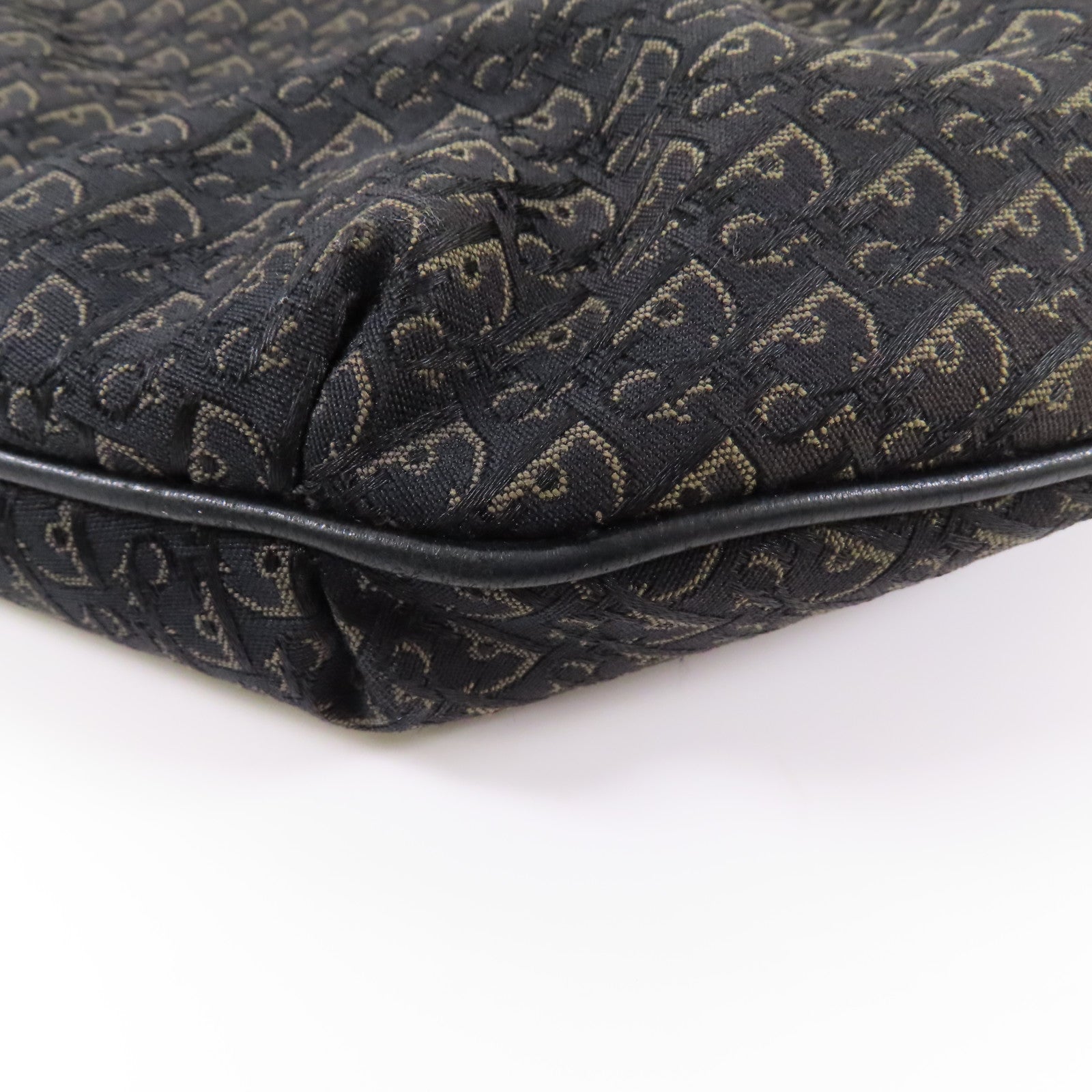 Dior 帆布Shoulder Bag銀扣肩背袋黑色