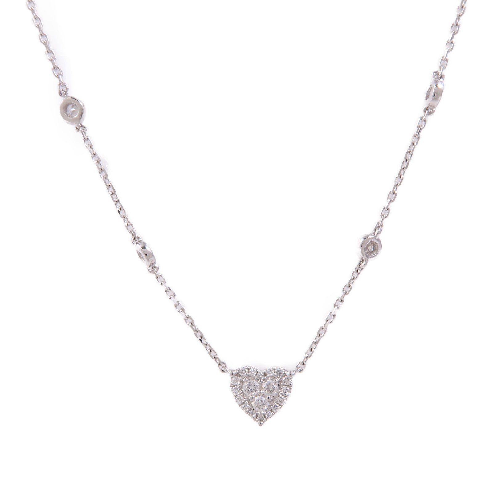 JEWELRY Diamond Necklace 18K White Gold