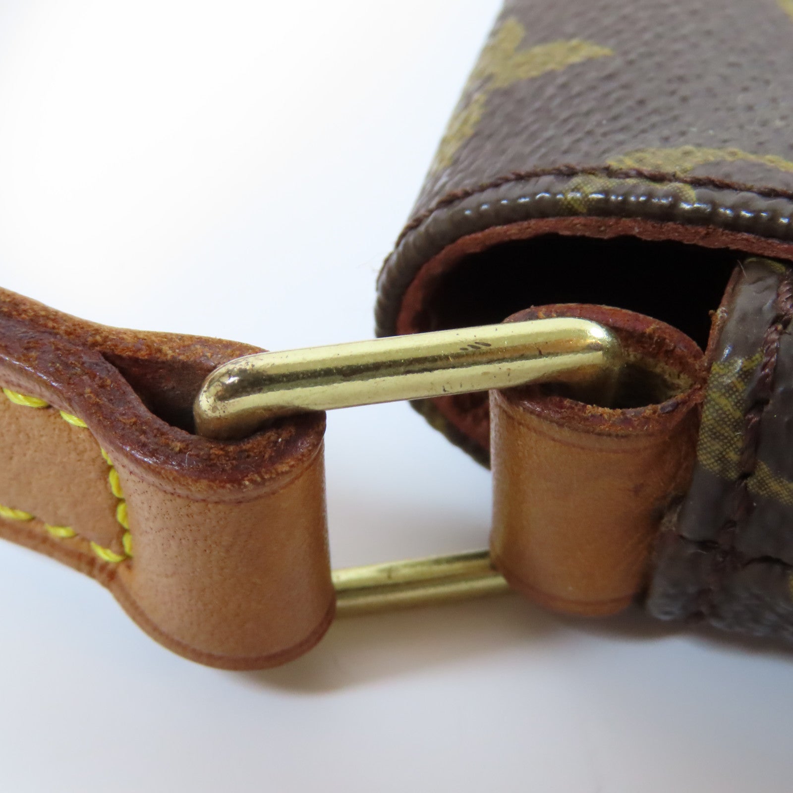 LOUIS VUITTON Monogram Musette Tango金扣肩背袋啡色
