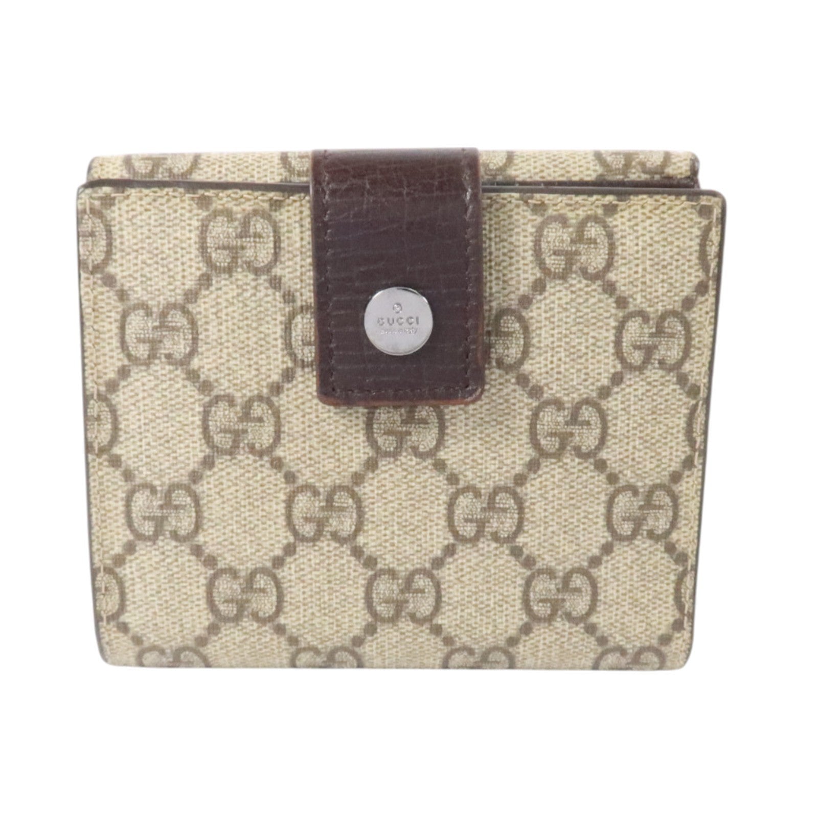GUCCI 塗層帆布Wallet銀扣錢包