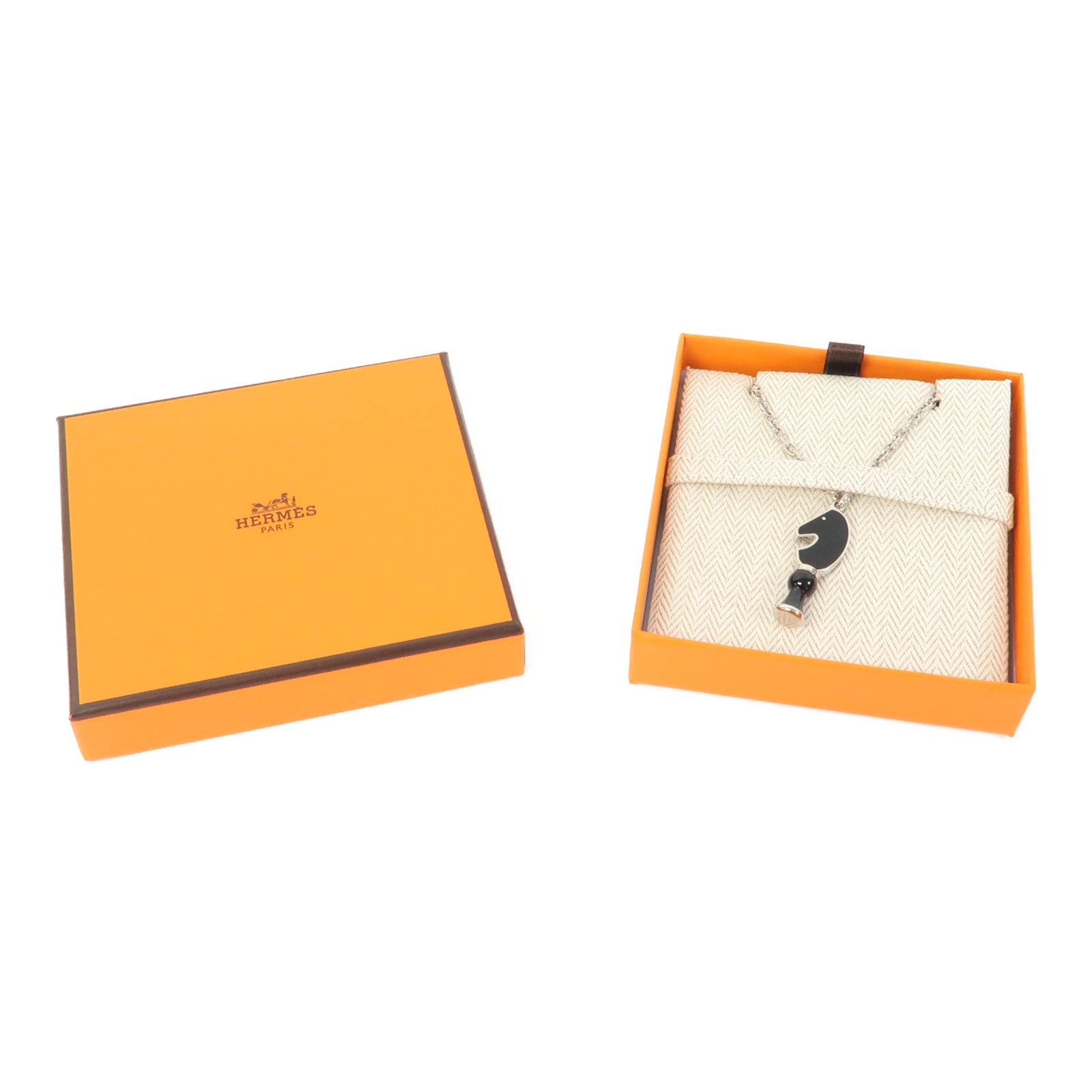 HERMES 金屬Cavalier Necklace項鍊黑色– Brand Off Hong Kong