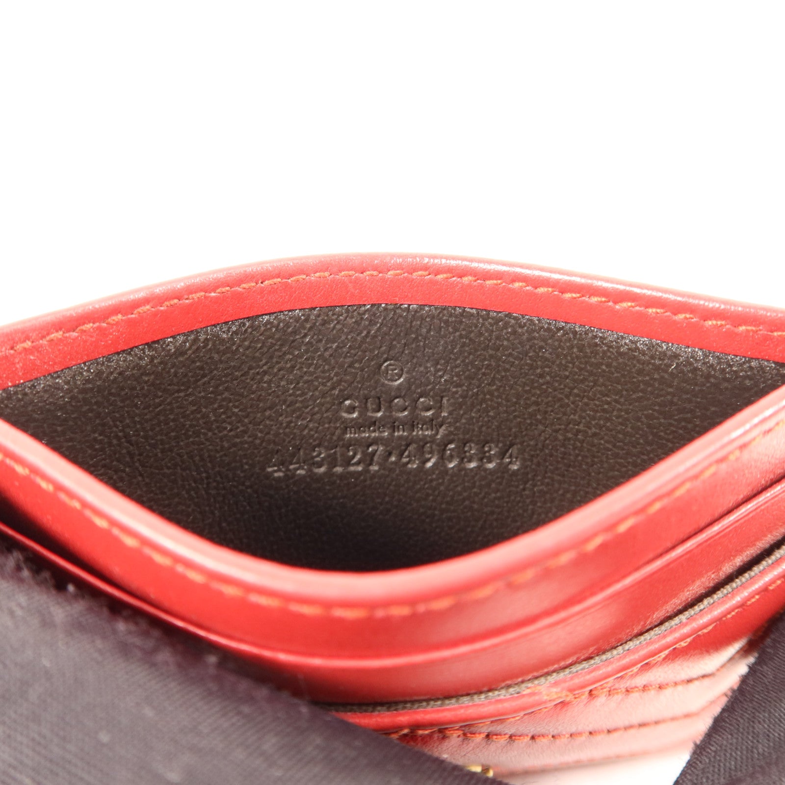 GUCCI 牛皮皮革Card Case金扣卡片套