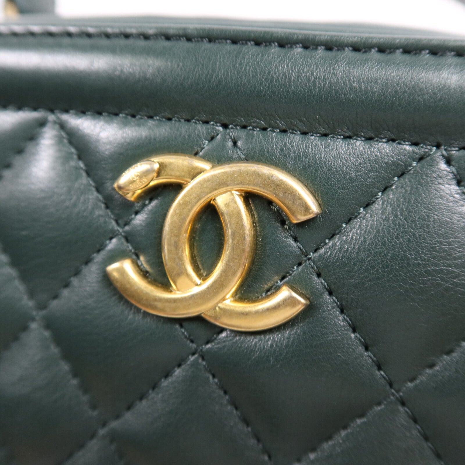 CHANEL 羊皮皮革2 Way Shoulder Bag金扣鏈帶肩背袋