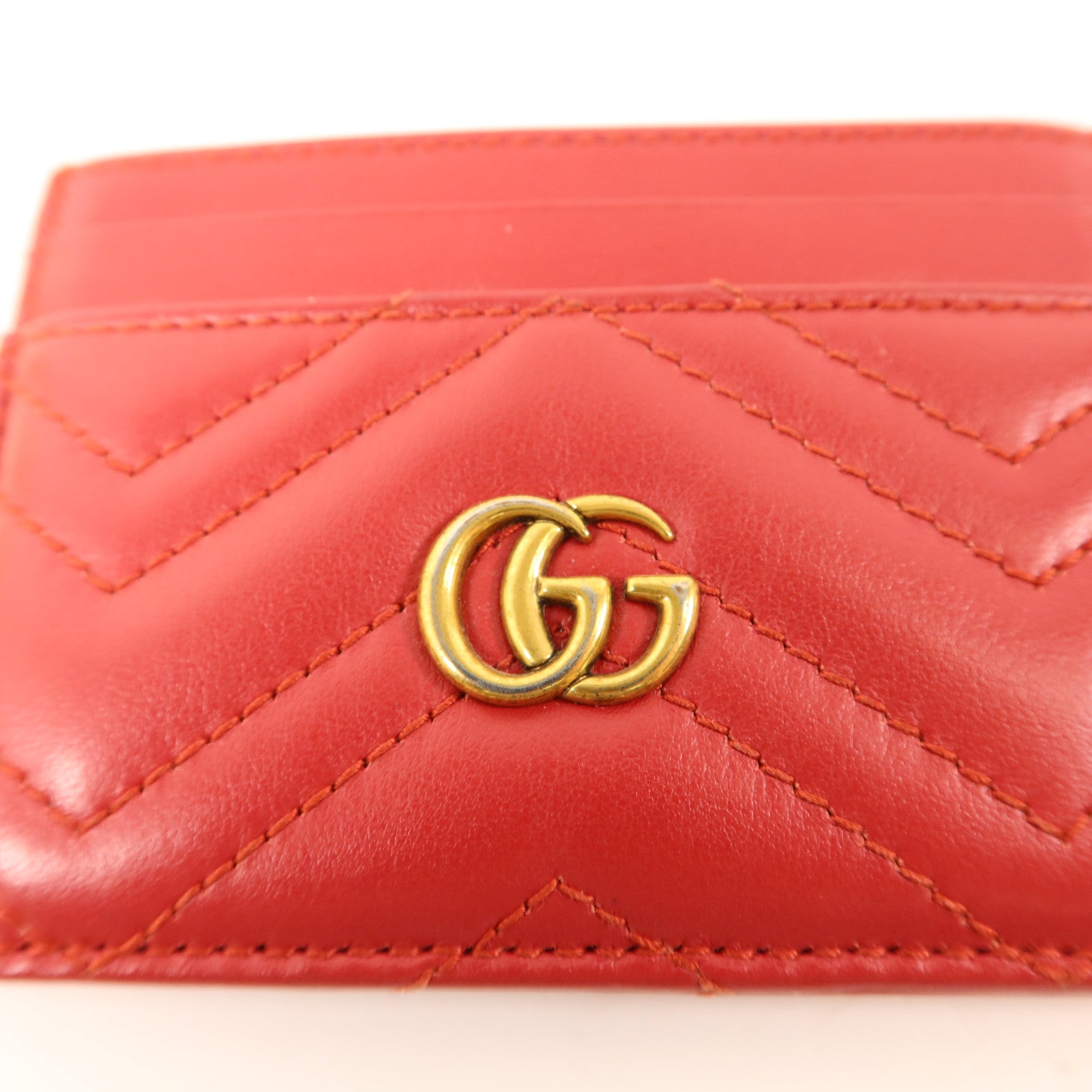 GUCCI 牛皮皮革Card Case金扣卡片套