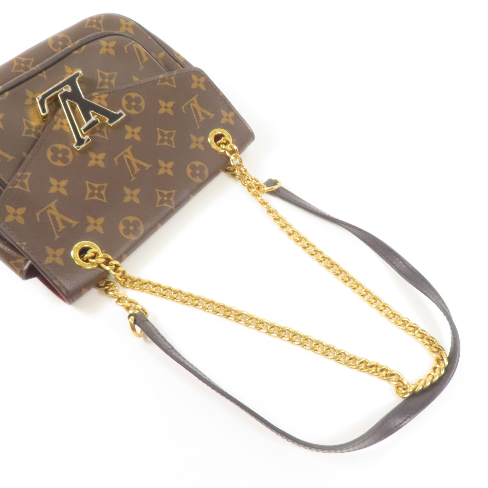 LOUIS VUITTON Monogram Passy金扣肩背袋棕色