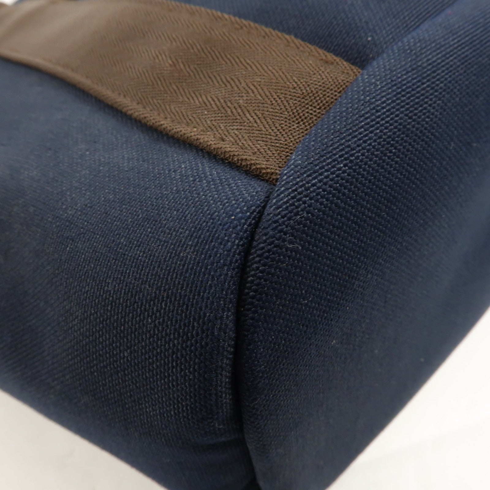 HERMES 帆布Grooming Bag手挽肩背兩用袋Blue Navy/Feu