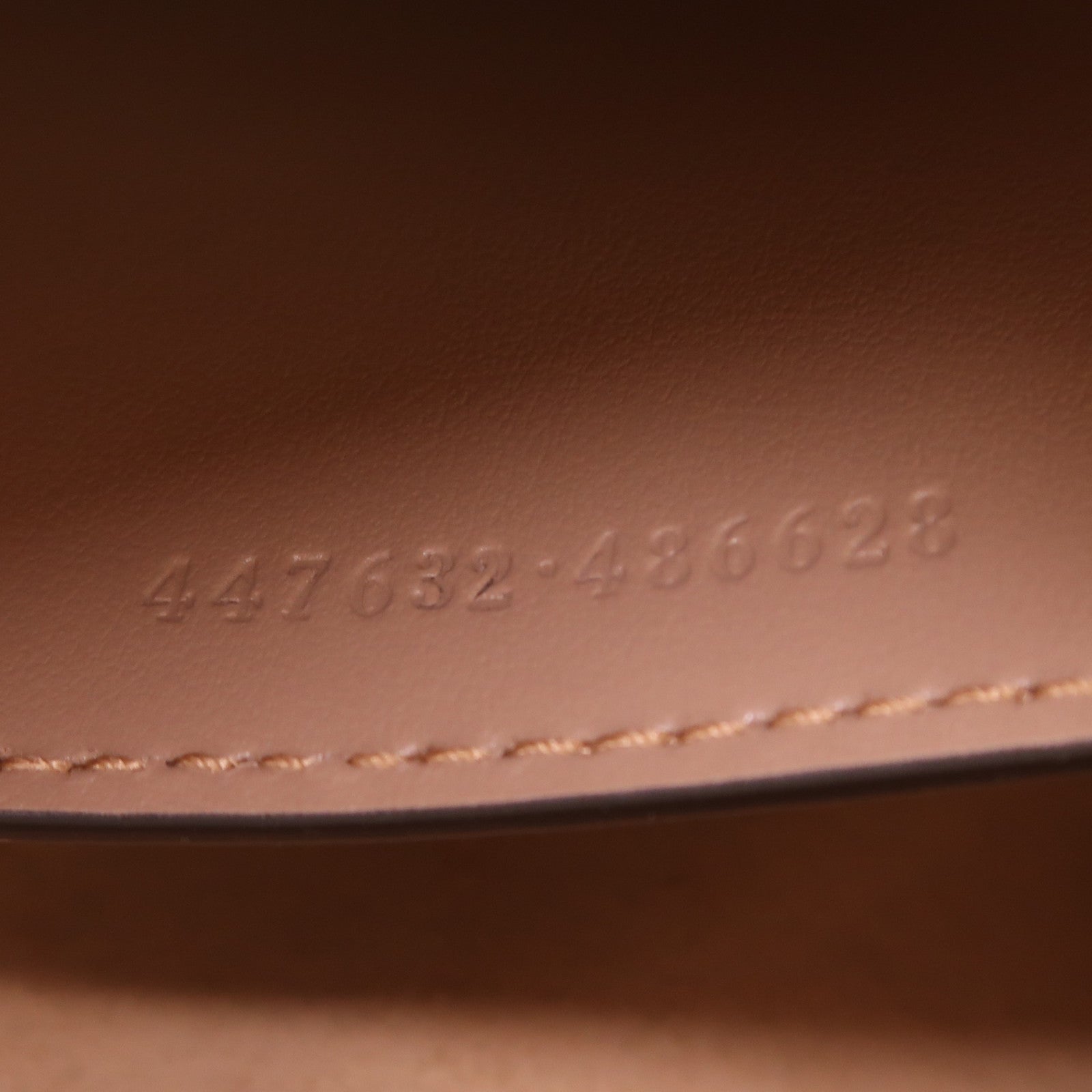 GUCCI GHW GG Marmont Shoulder Bag 447632 DTD1T Calfskin Leather Pink Beige