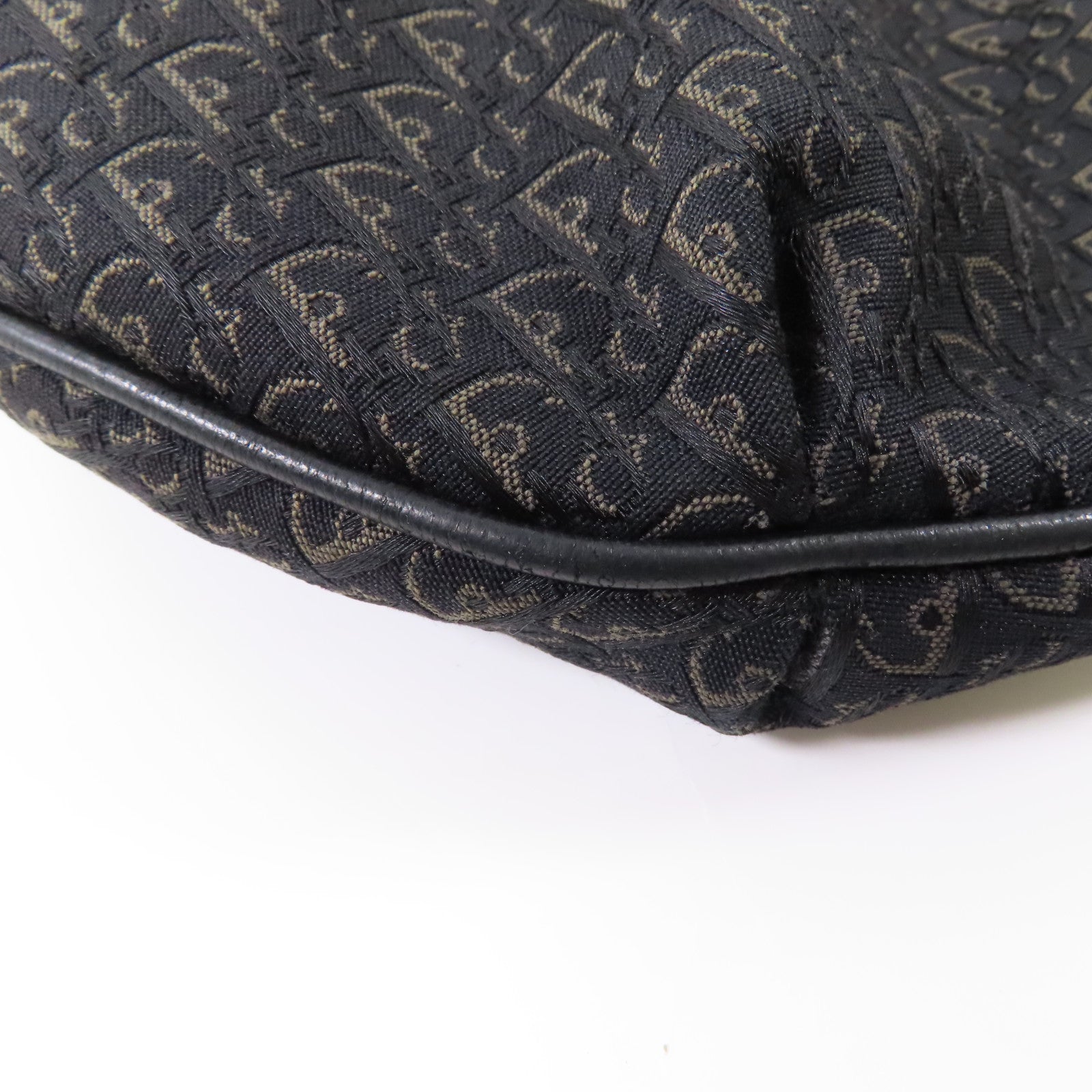 Dior 帆布Shoulder Bag銀扣肩背袋黑色