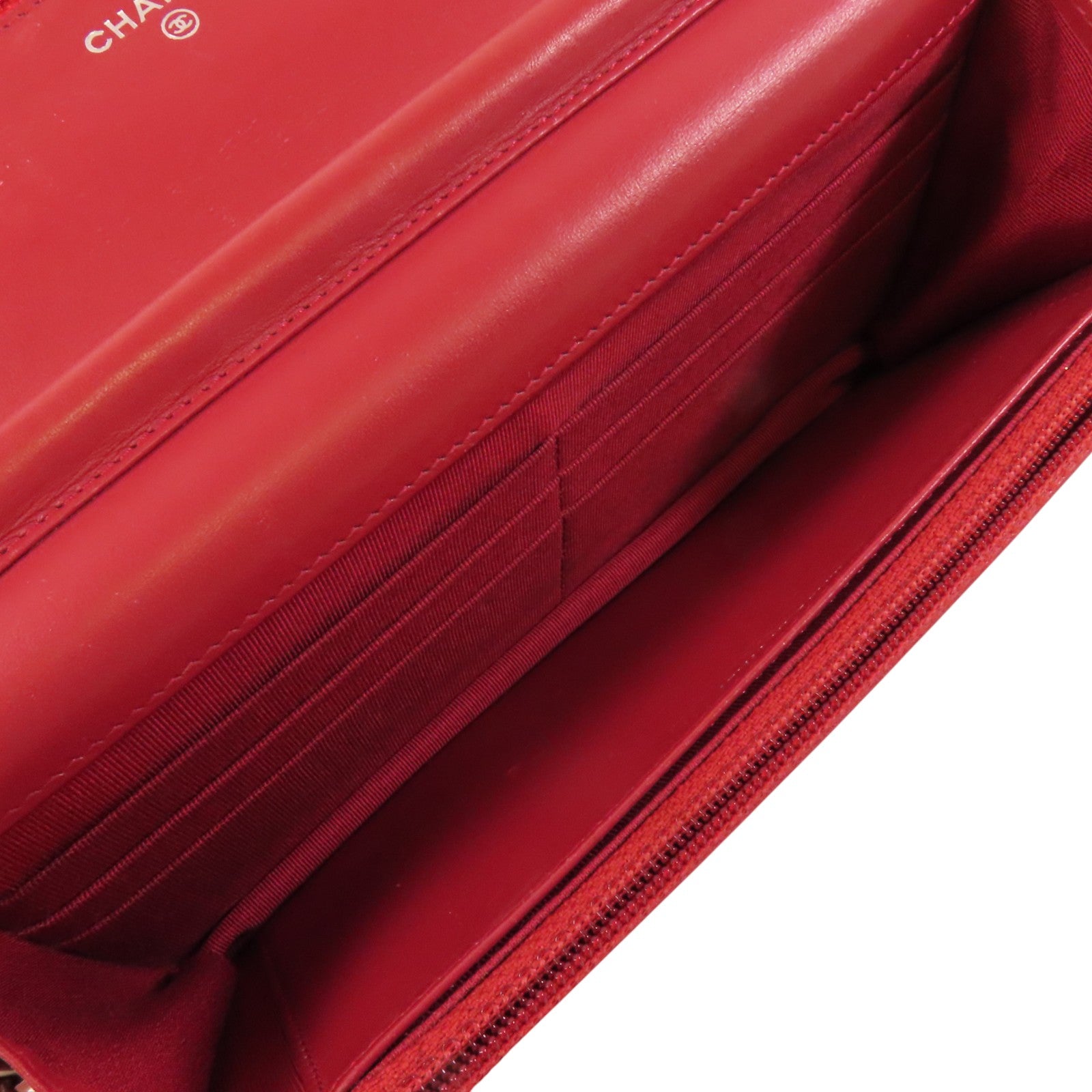 CHANEL 牛皮皮革WOC Wallet On Chain鏈帶肩背袋