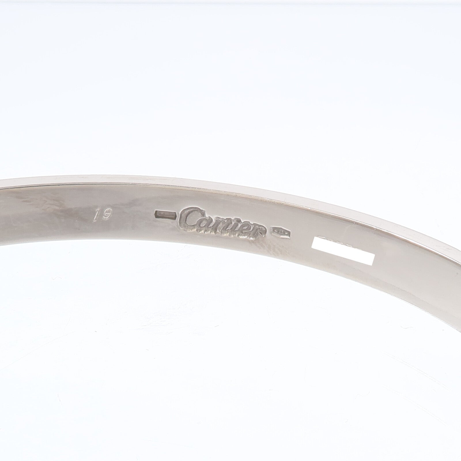 CARTIER 18K白金Love Bracelet手鐲