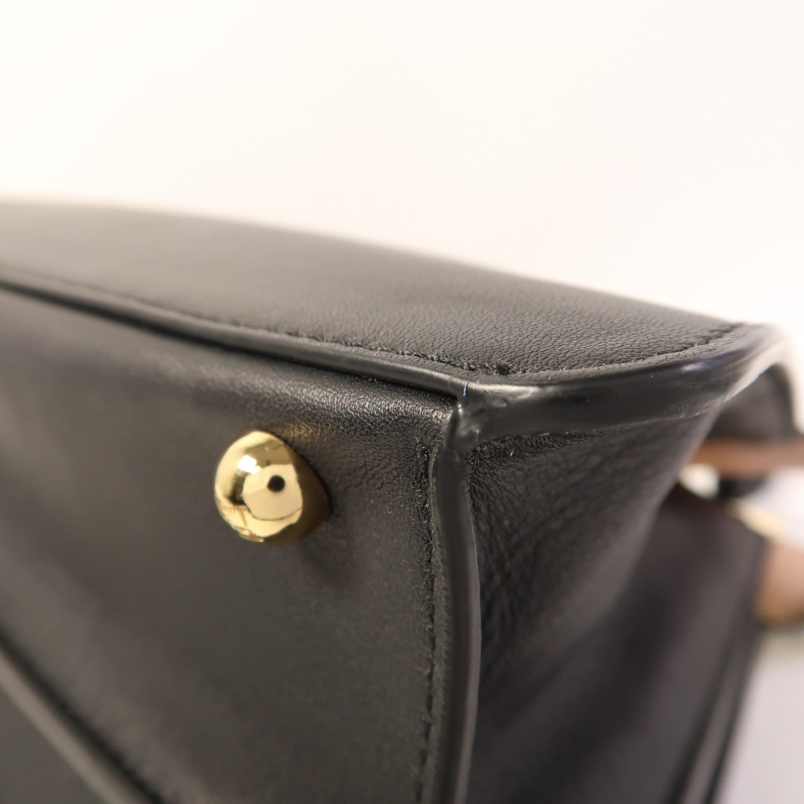 FENDI 牛皮皮革Peekaboo I See U Medium金扣手挽肩背兩用袋