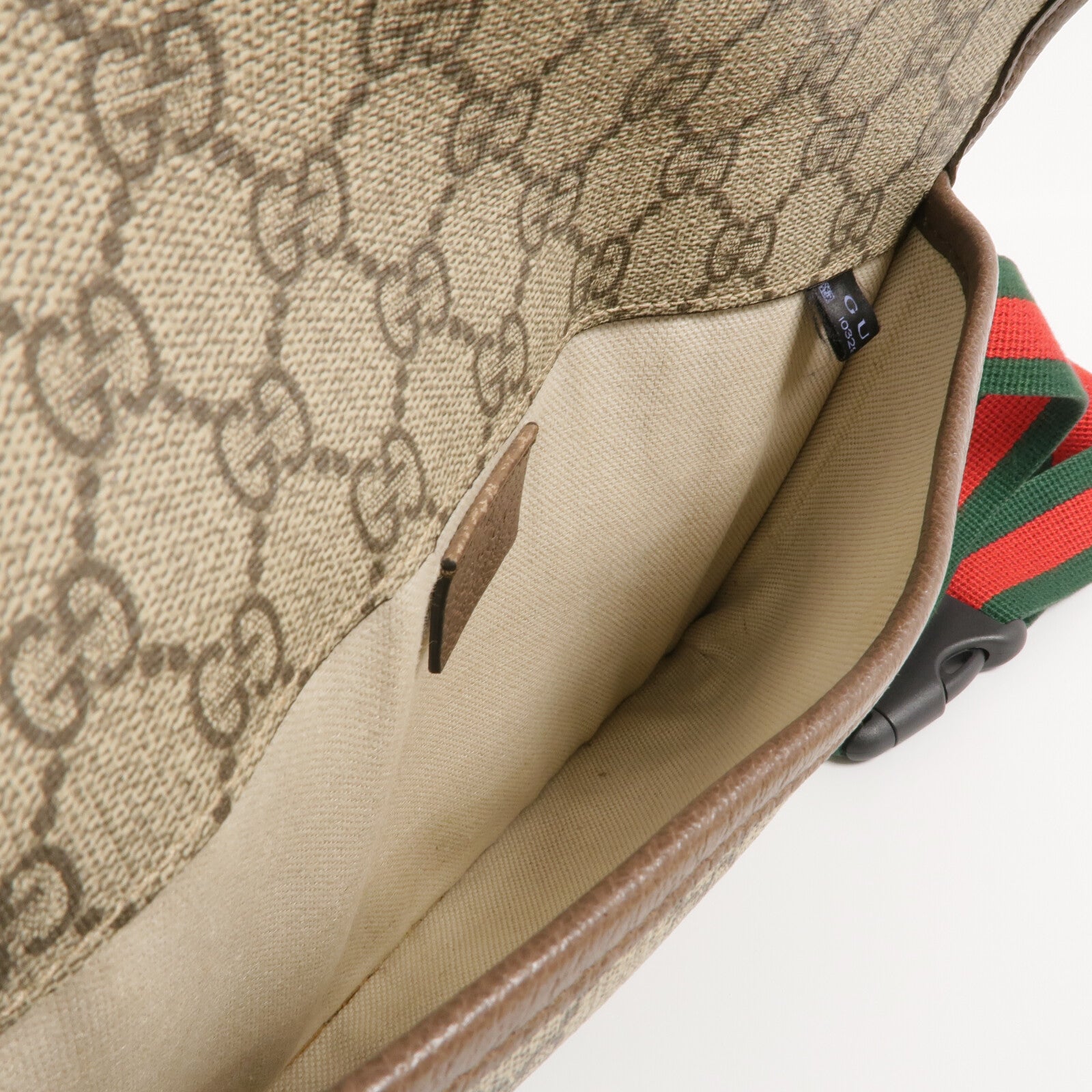 GUCCI 塗層帆布GG Supreme Waist Bag金扣腰包