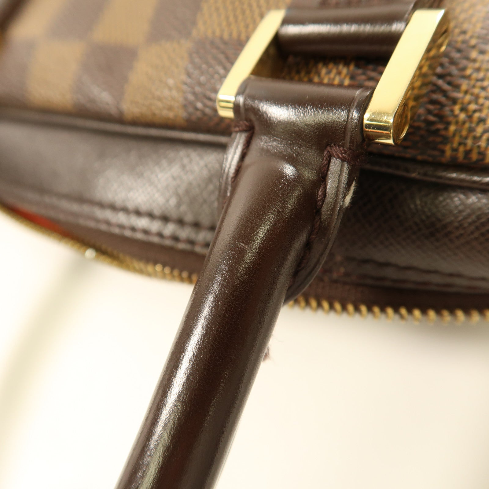 LOUIS VUITTON 【激減優惠】Damier Brera金扣手挽袋啡色