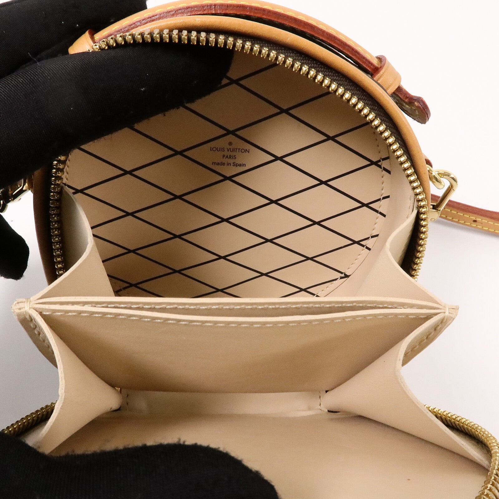 LOUIS VUITTON Monogram Mini Boite Chapeau金扣手挽肩背兩用袋