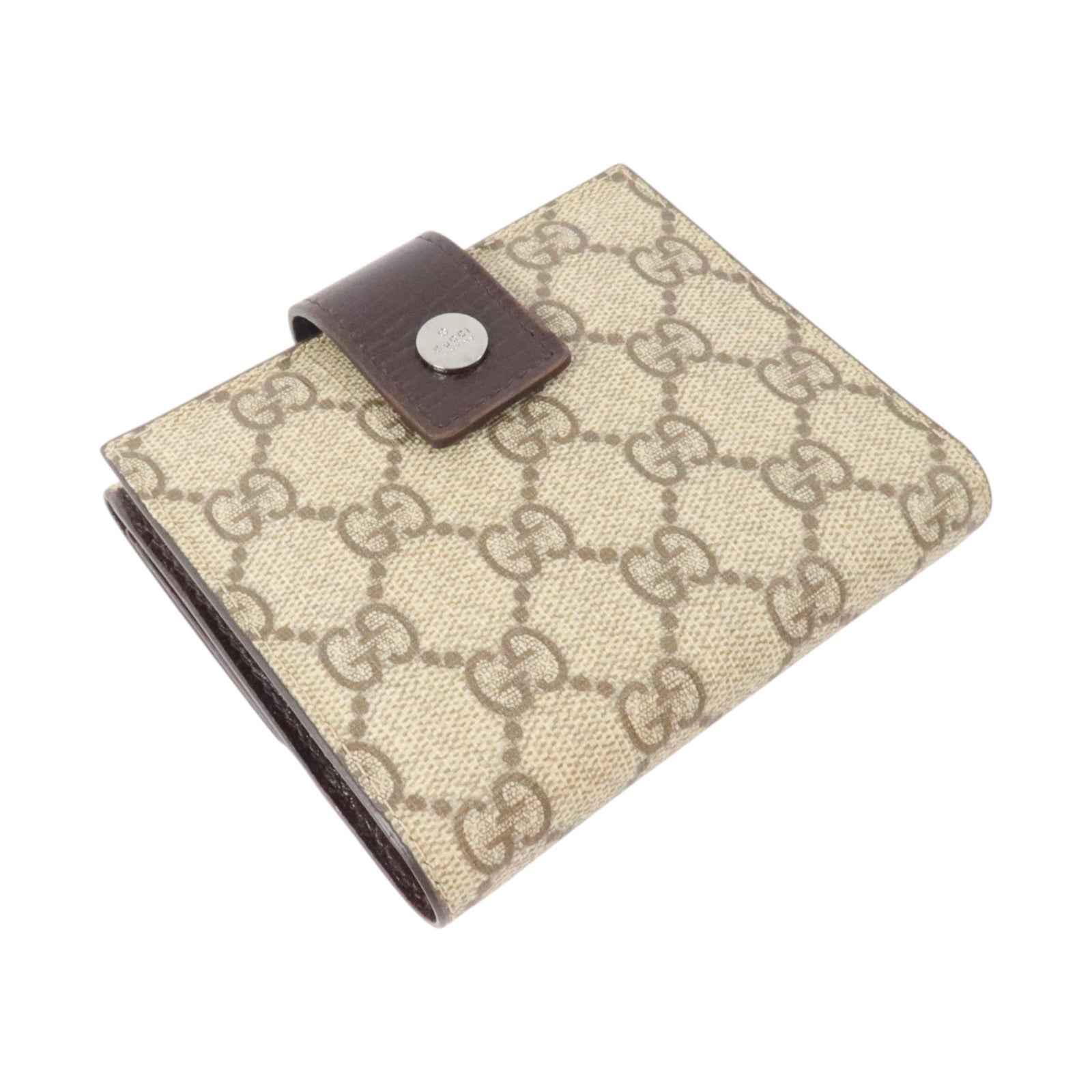 GUCCI 塗層帆布Wallet銀扣錢包