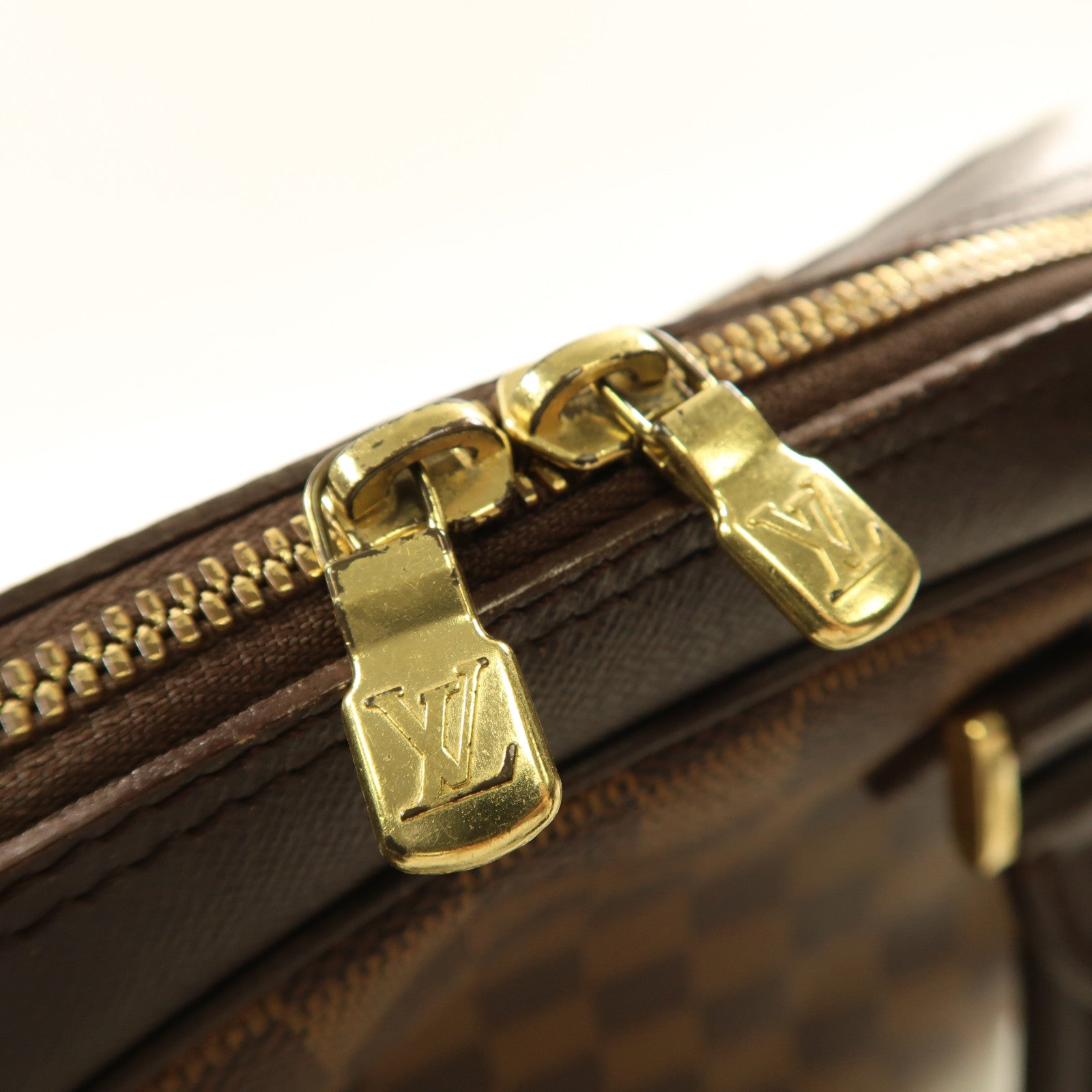 LOUIS VUITTON 【激減優惠】Damier Brera金扣手挽袋啡色