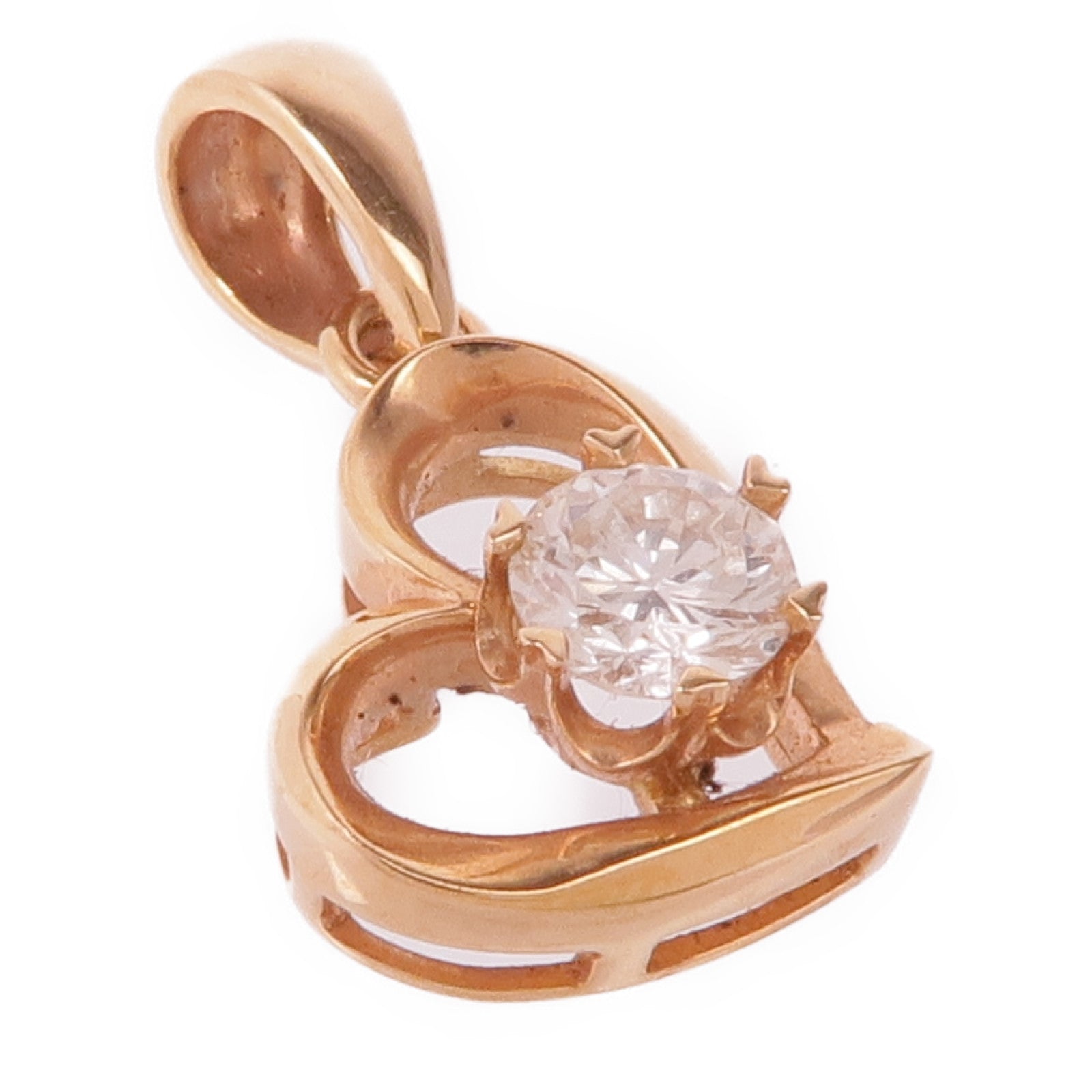 JEWELRY 【激減優惠】18K玫瑰金Diamond Pendant鑽石吊墜