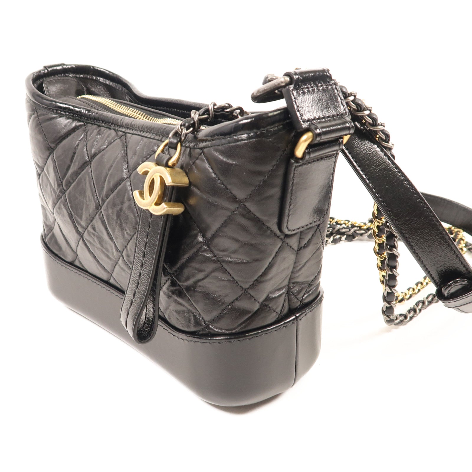 CHANEL 牛皮皮革Gabrielle Small鏈帶肩背袋