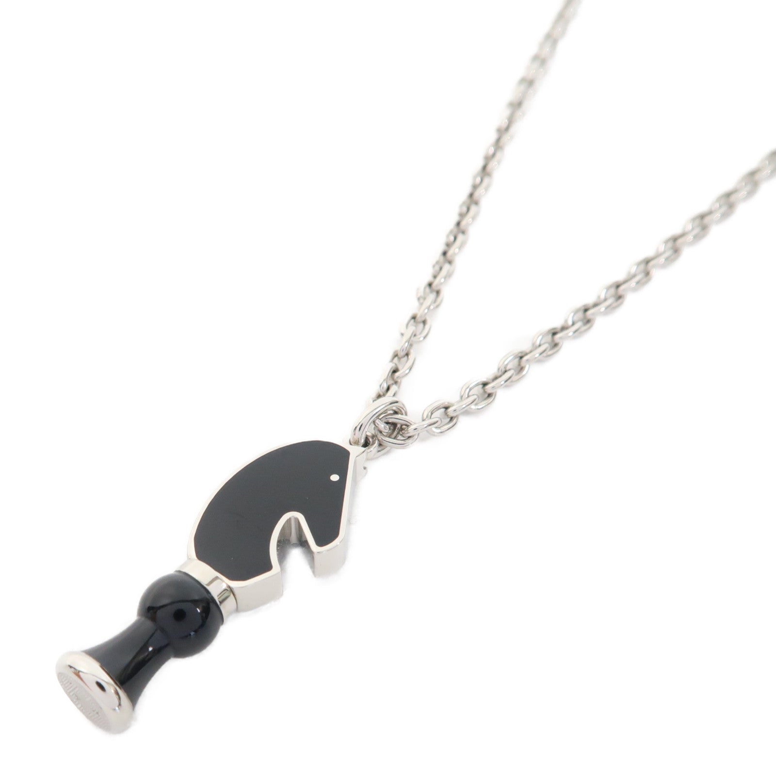 HERMES 金屬Cavalier Necklace項鍊黑色