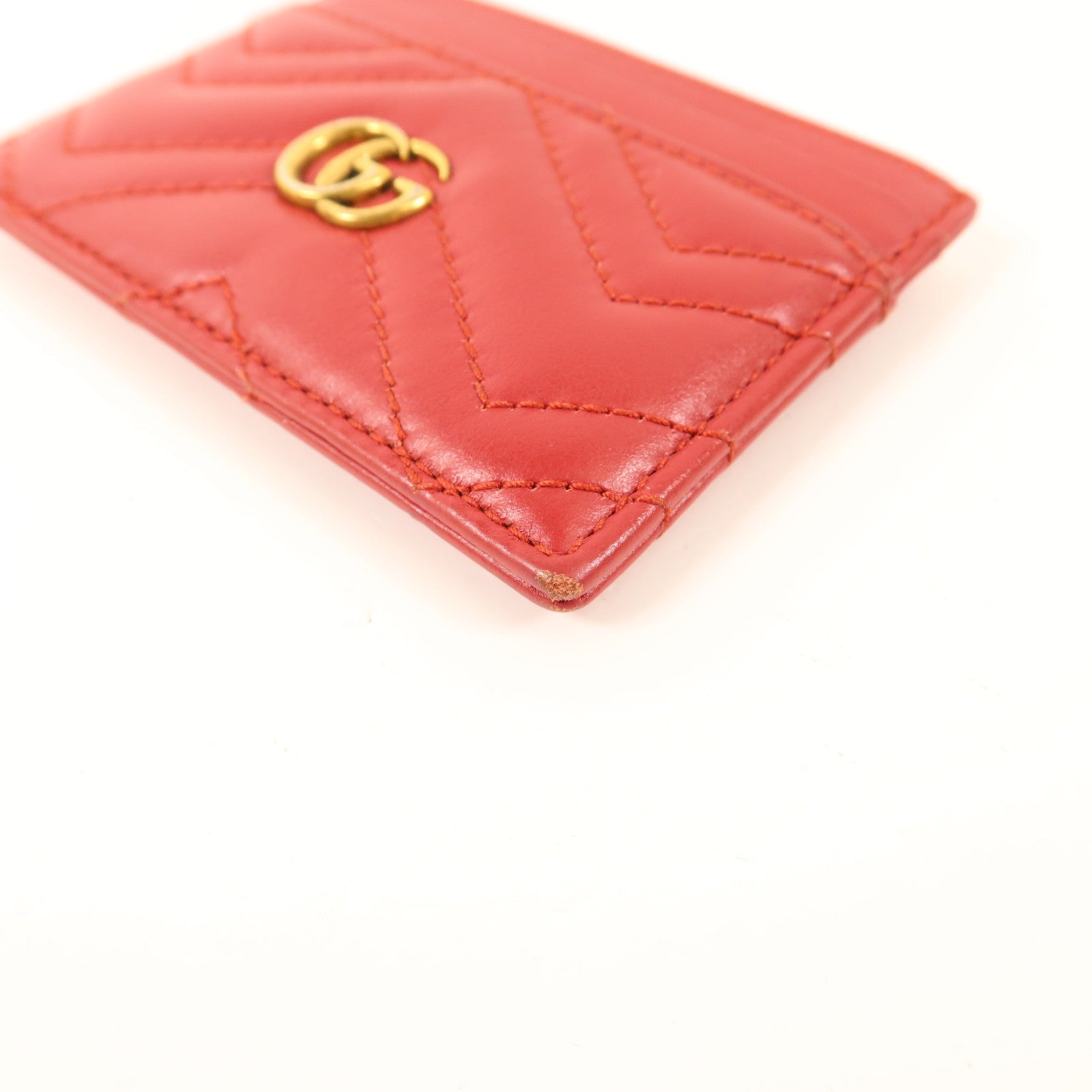 GUCCI 牛皮皮革Card Case金扣卡片套