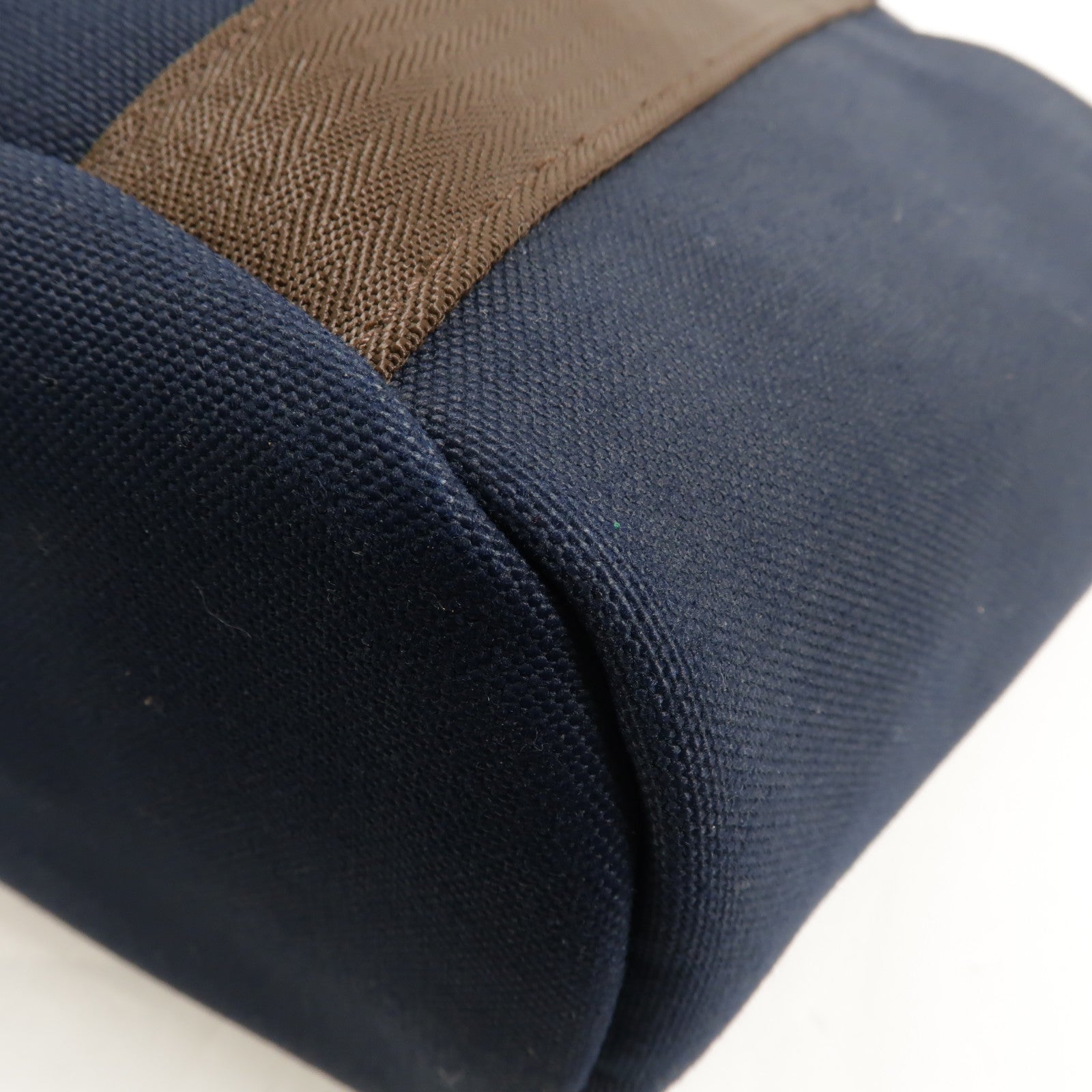 HERMES 帆布Grooming Bag手挽肩背兩用袋Blue Navy/Feu