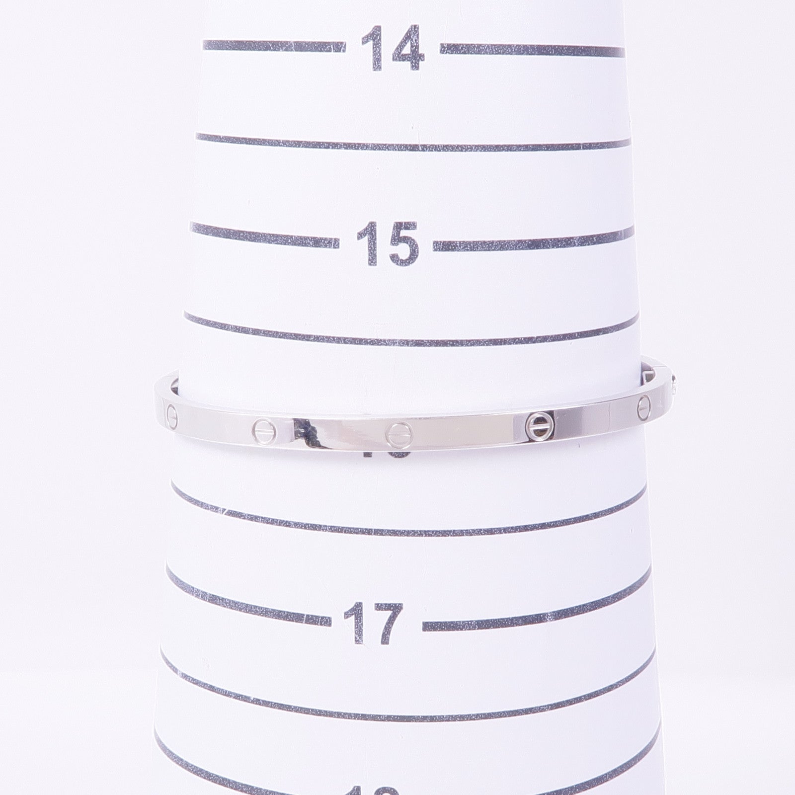 CARTIER 18K白金Love Bangle手鐲Cartier#17