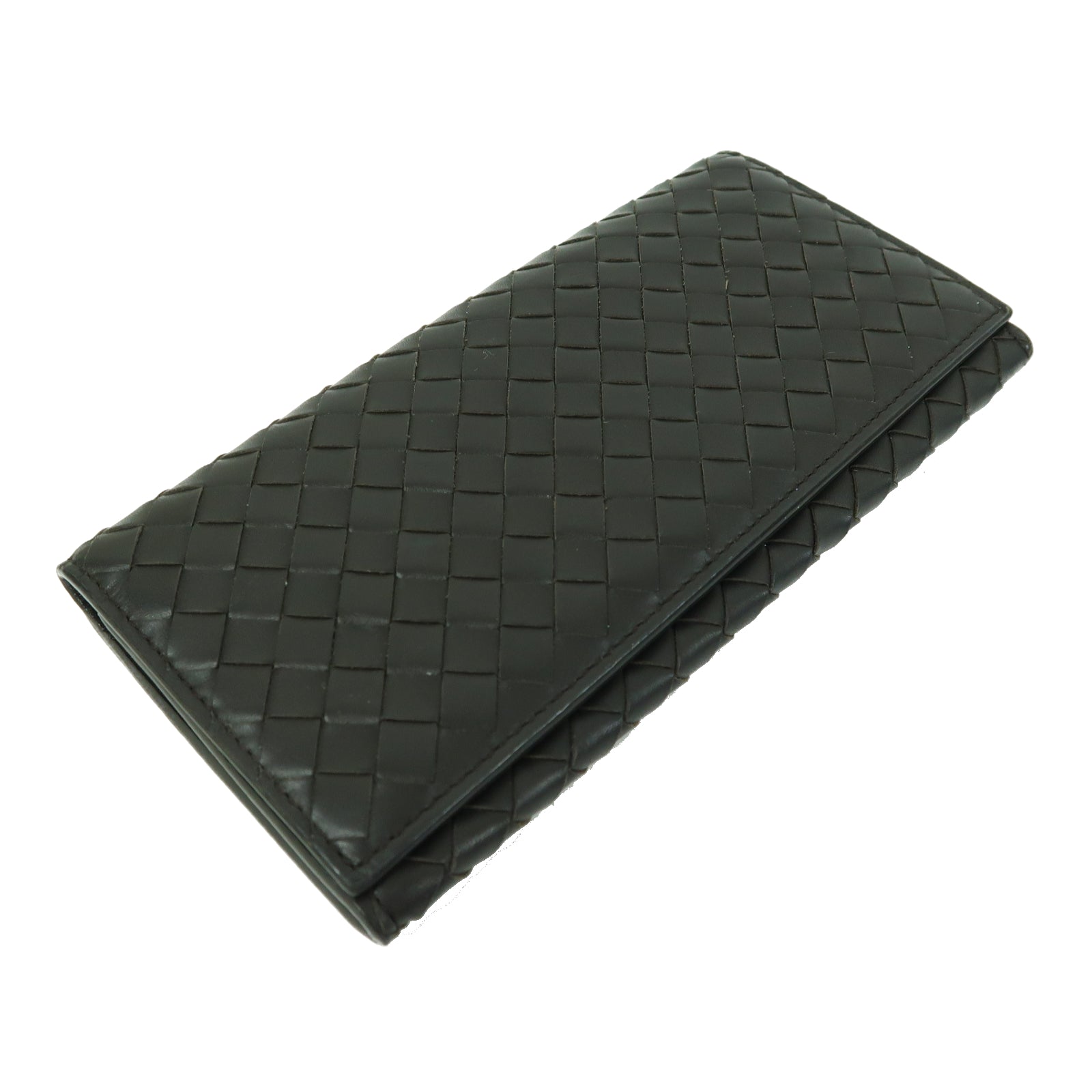 BOTTEGA VENETA 織紋皮革Long Wallet長錢包啡色