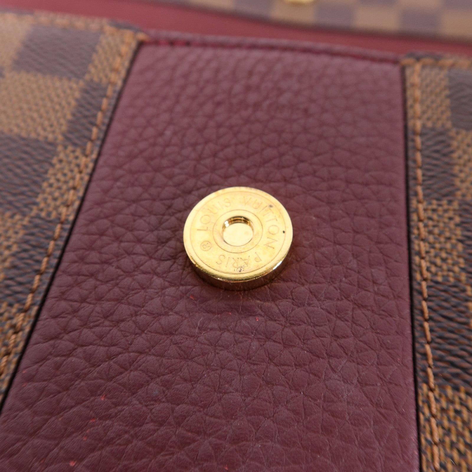 LOUIS VUITTON Damier Bond Street Magnolia金扣手挽肩背兩用袋