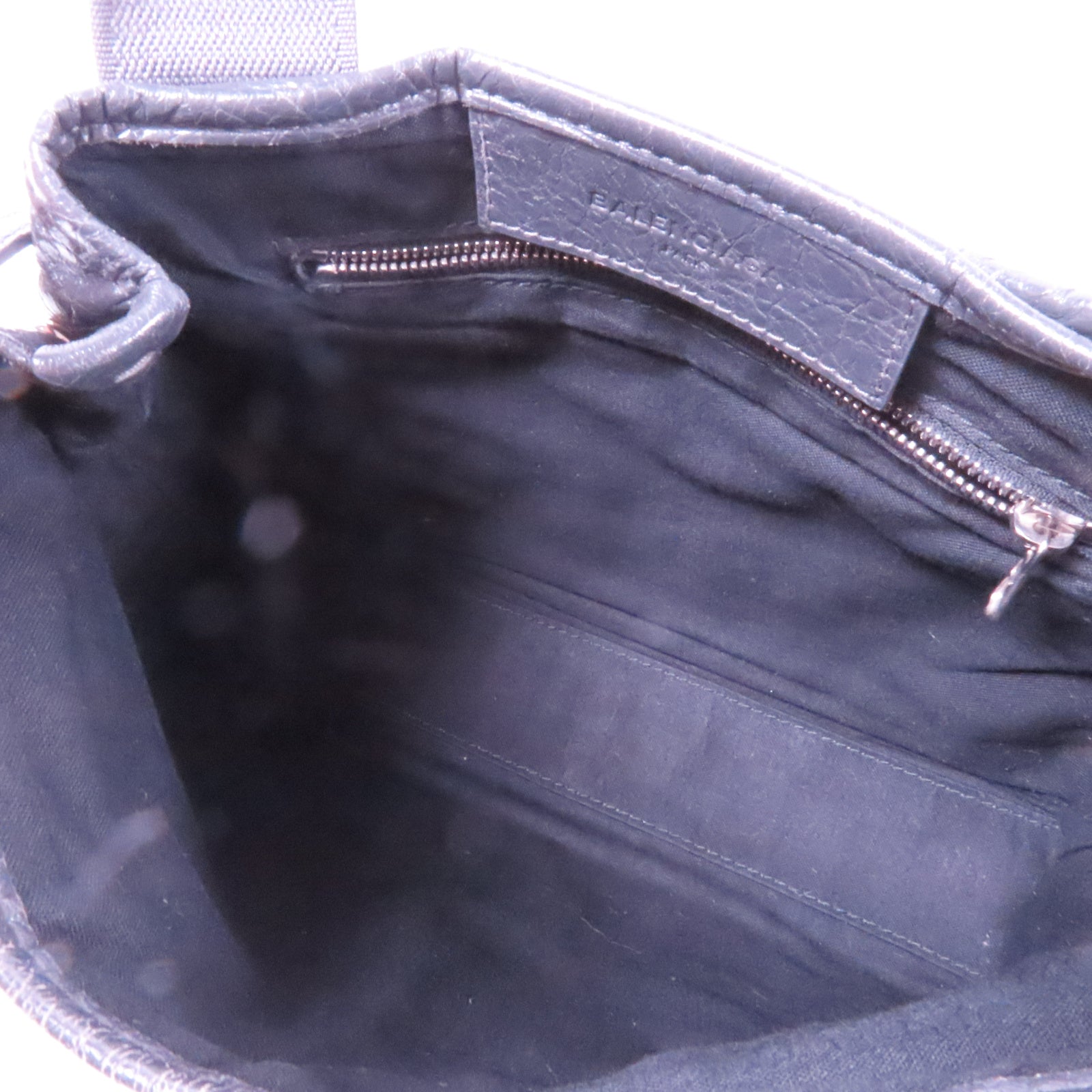 BALENCIAGA 牛皮皮革Cabas XS銀扣手挽肩背兩用袋灰色