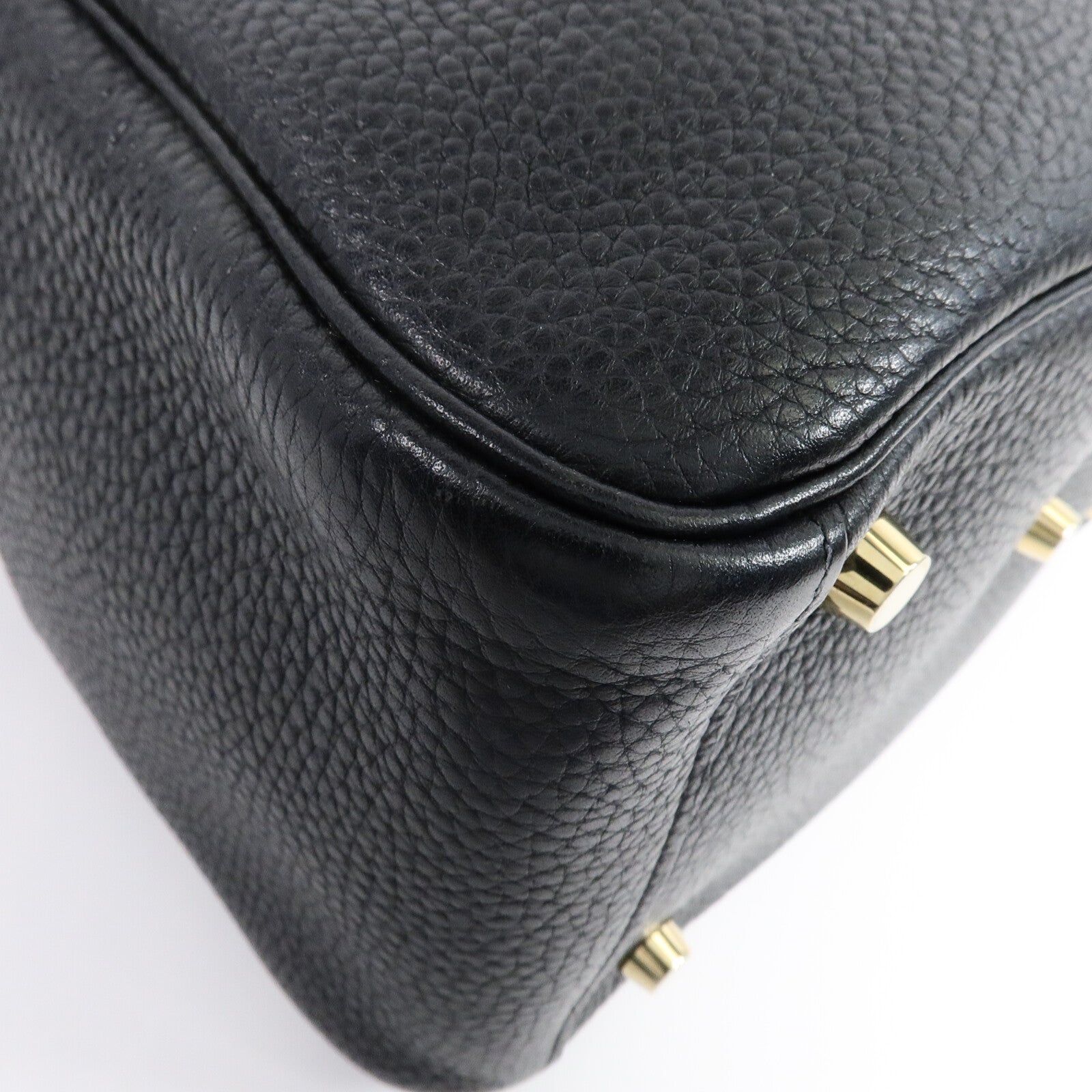 HERMES Clemence皮革Lindy 26手挽肩背兩用袋Noir