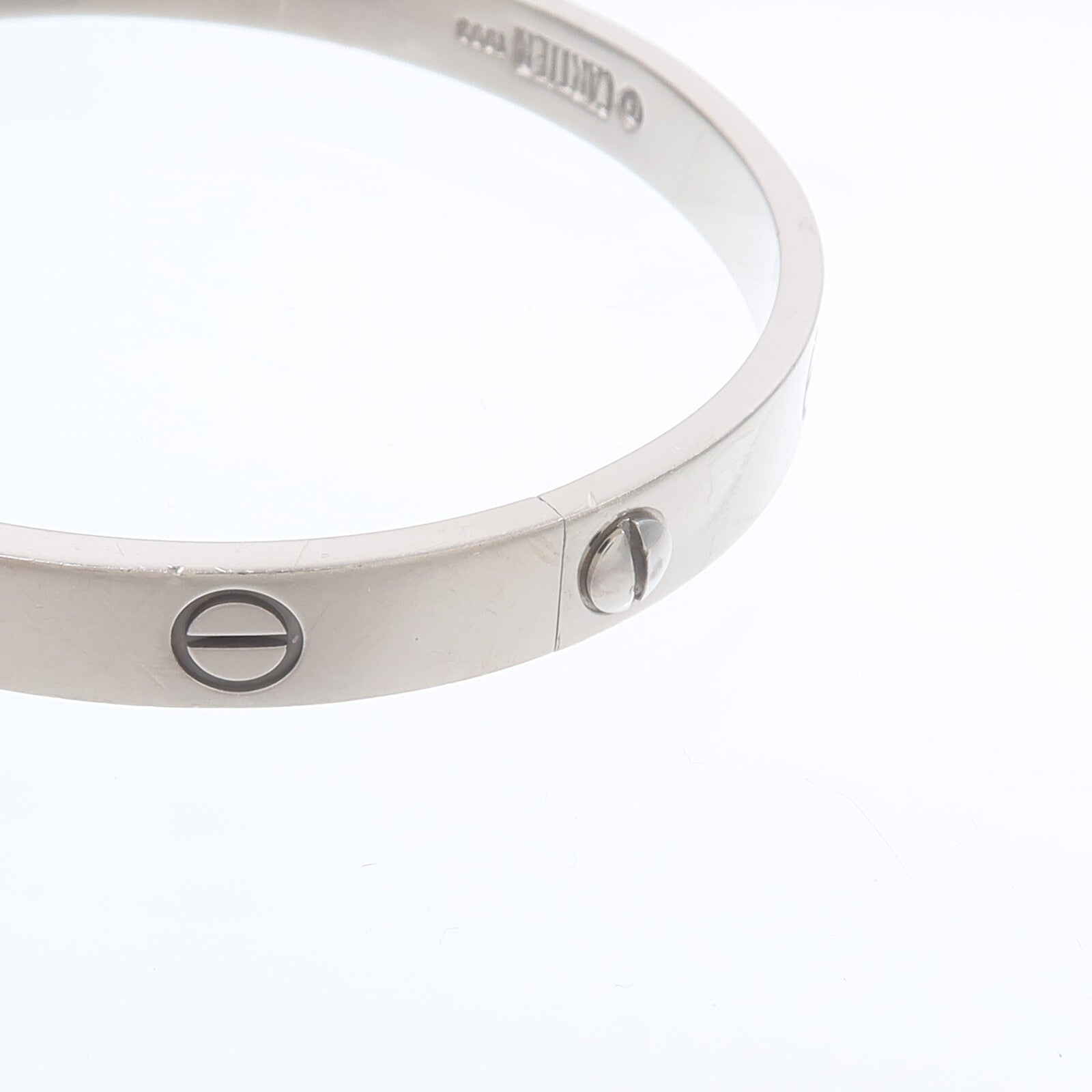 CARTIER 18K白金Love Bracelet手鐲
