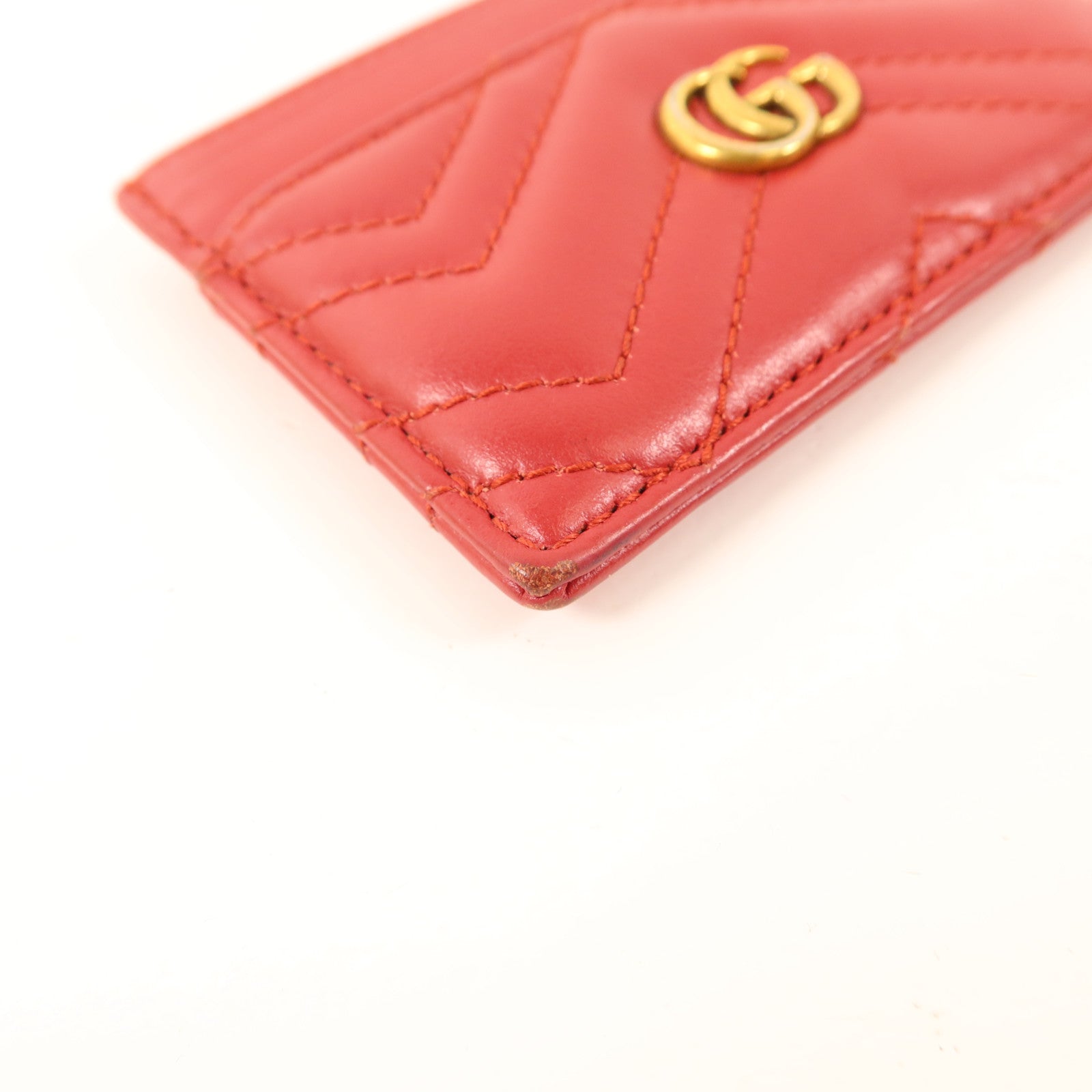 GUCCI 牛皮皮革Card Case金扣卡片套