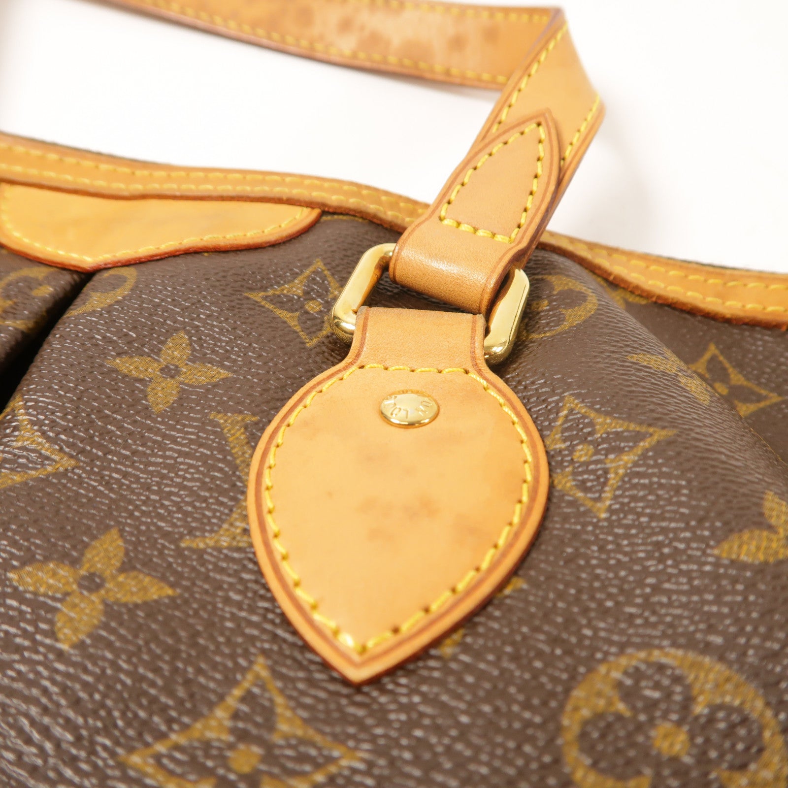 LOUIS VUITTON Monogram Palermo PM金扣手挽肩背兩用袋棕色