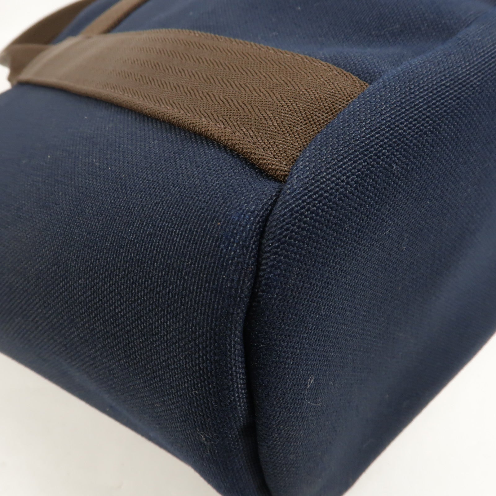 HERMES 帆布Grooming Bag手挽肩背兩用袋Blue Navy/Feu